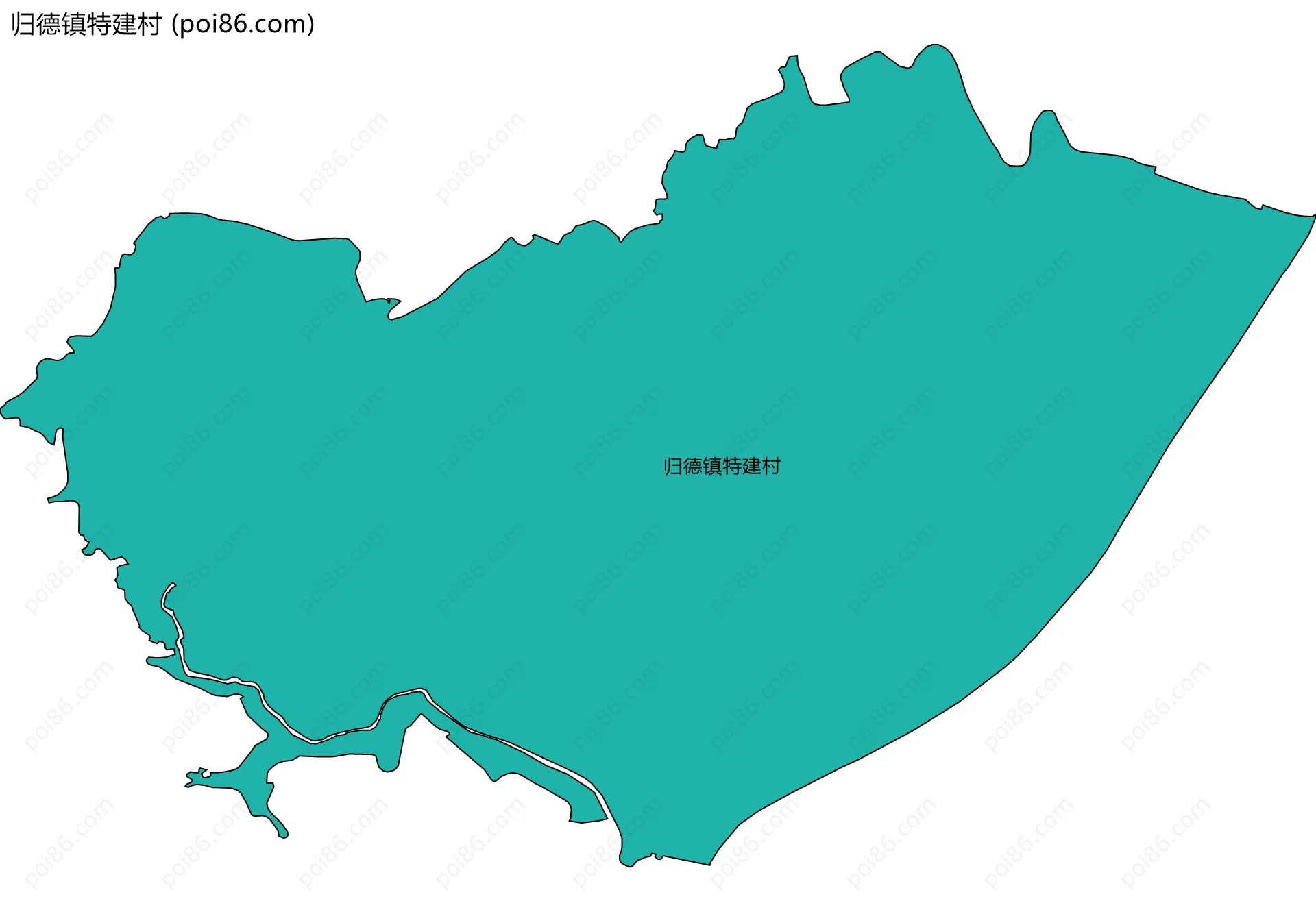 归德镇特建村边界地图