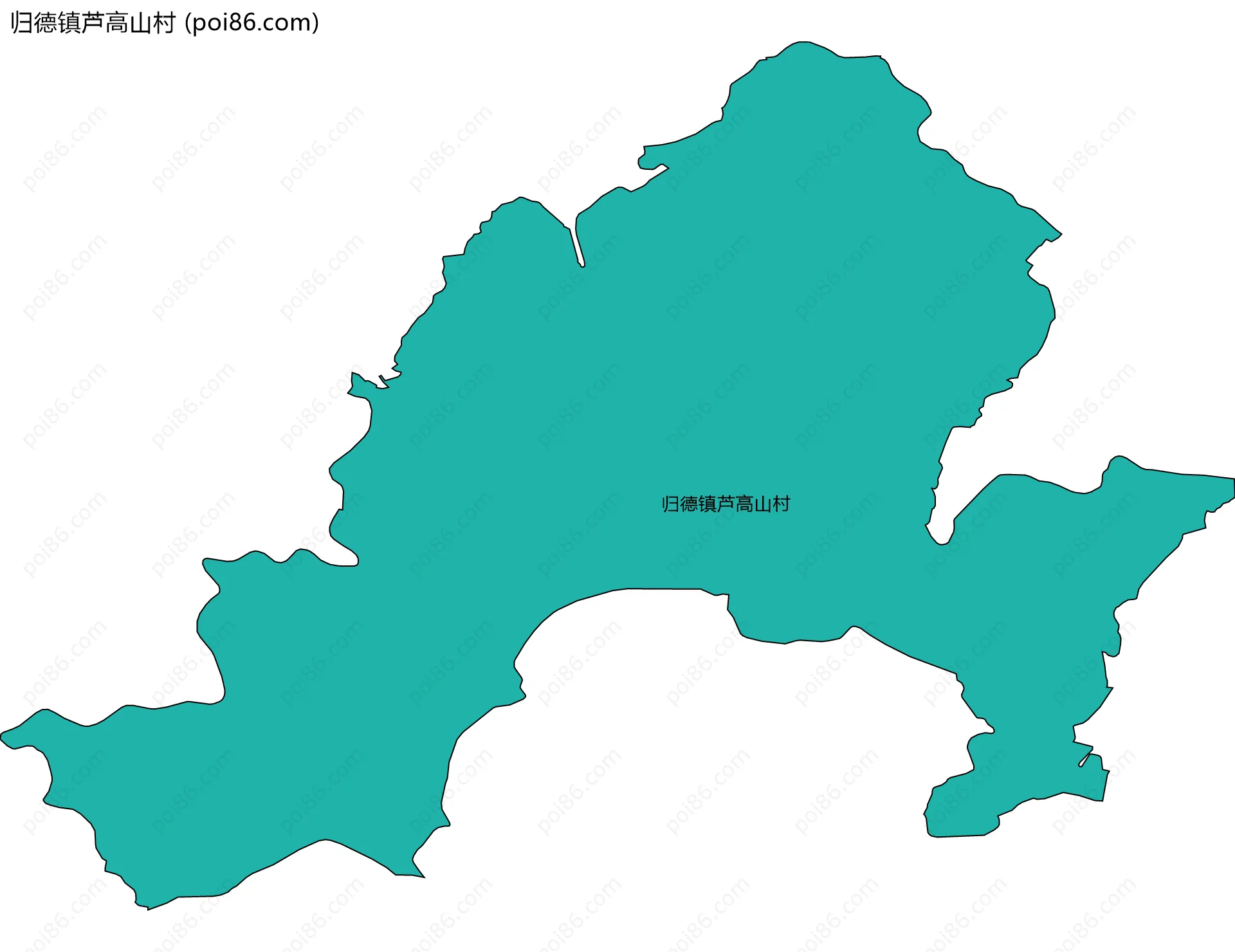 归德镇芦高山村边界地图