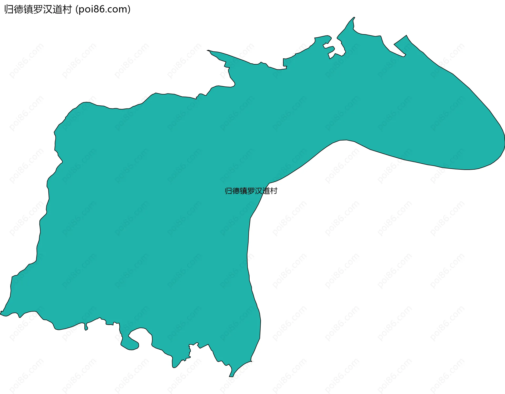 归德镇罗汉道村边界地图