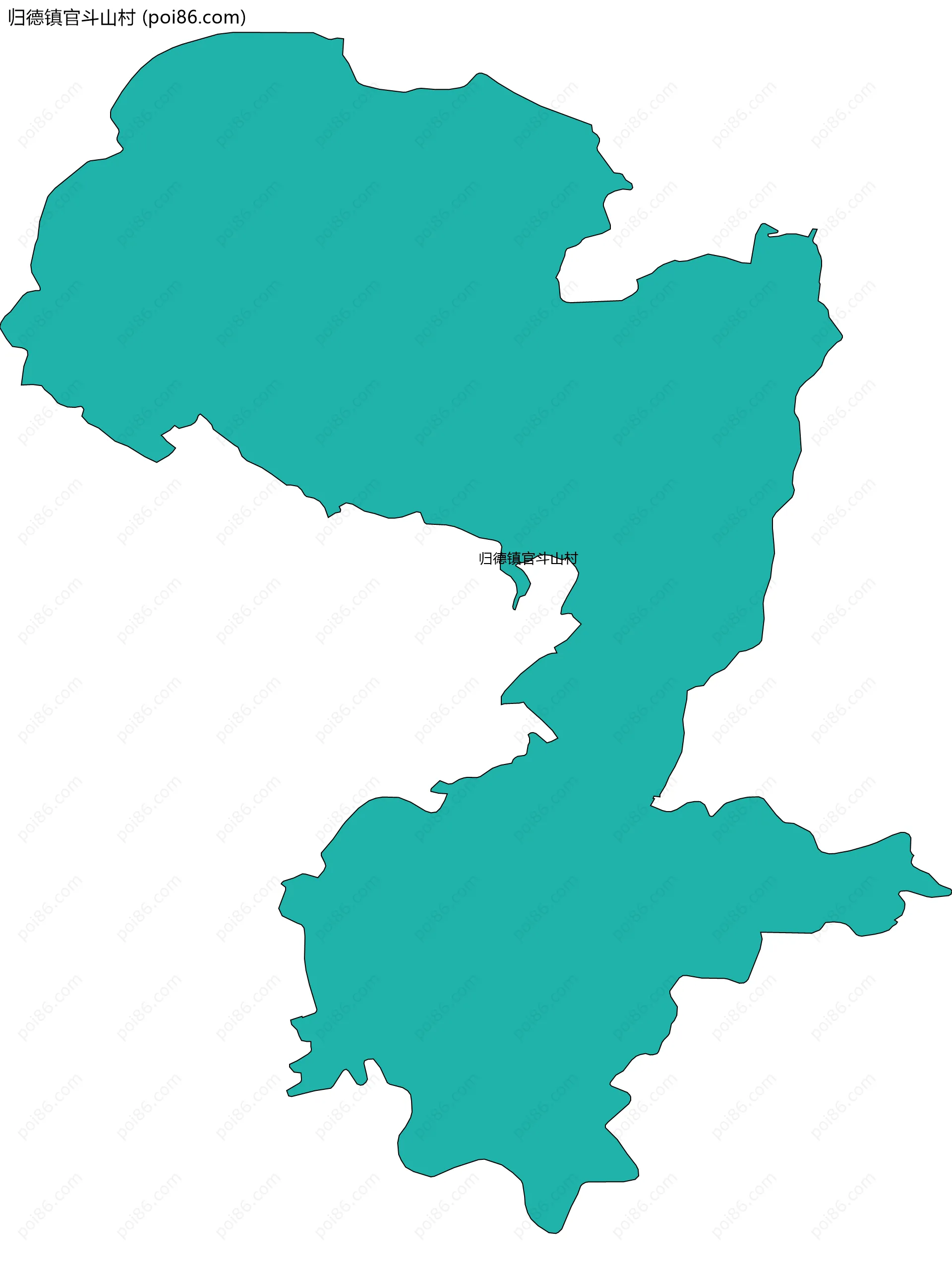 归德镇官斗山村边界地图