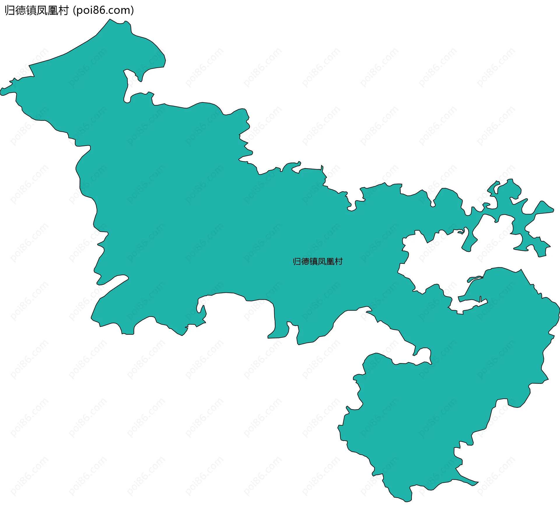 归德镇凤凰村边界地图