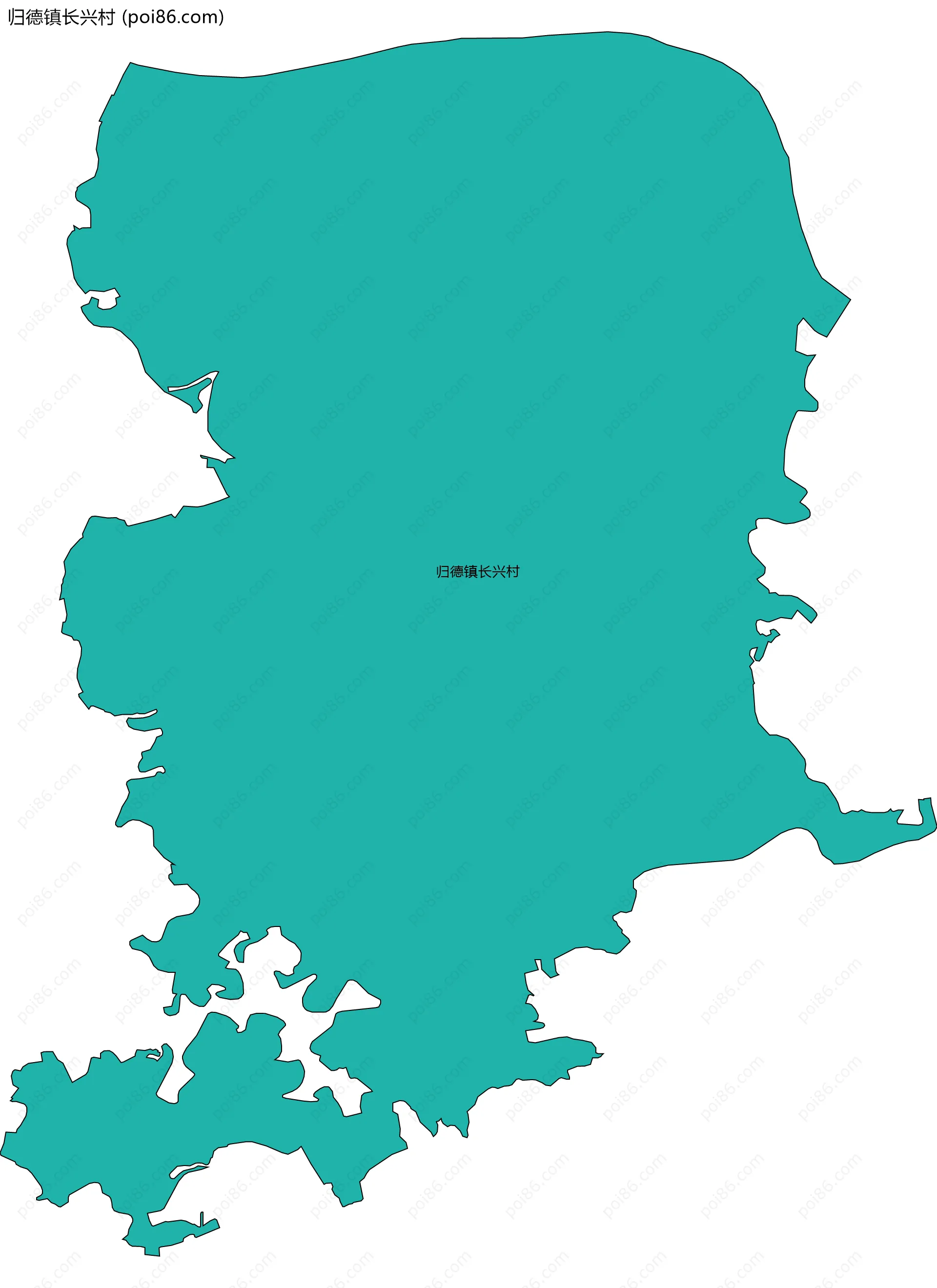 归德镇长兴村边界地图