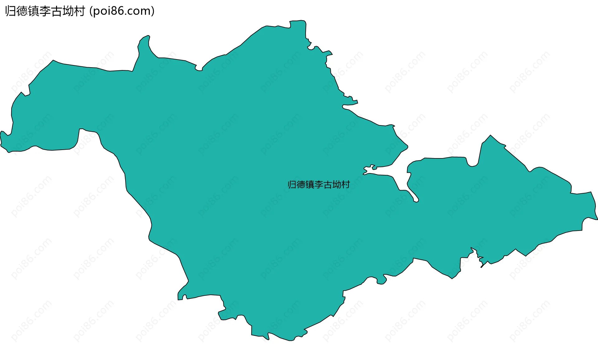 归德镇李古坳村边界地图