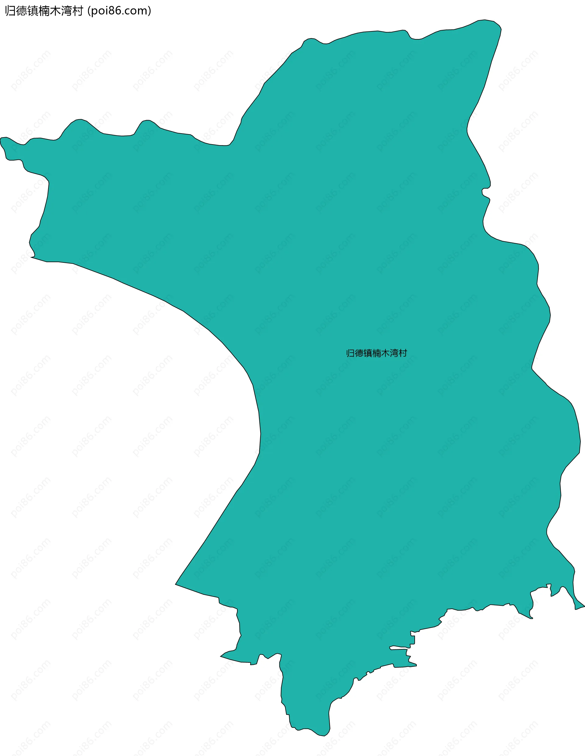 归德镇楠木湾村边界地图