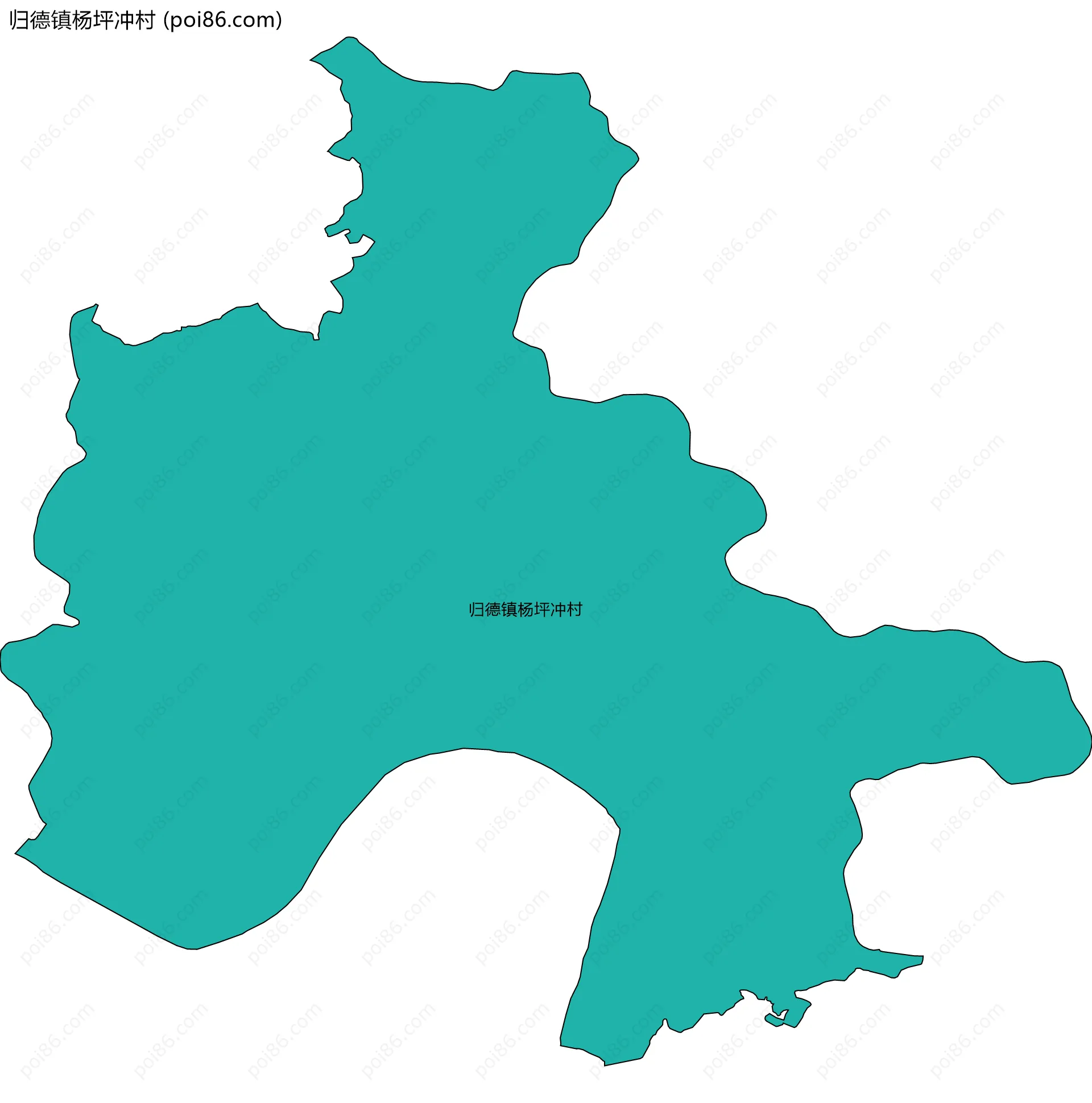 归德镇杨坪冲村边界地图