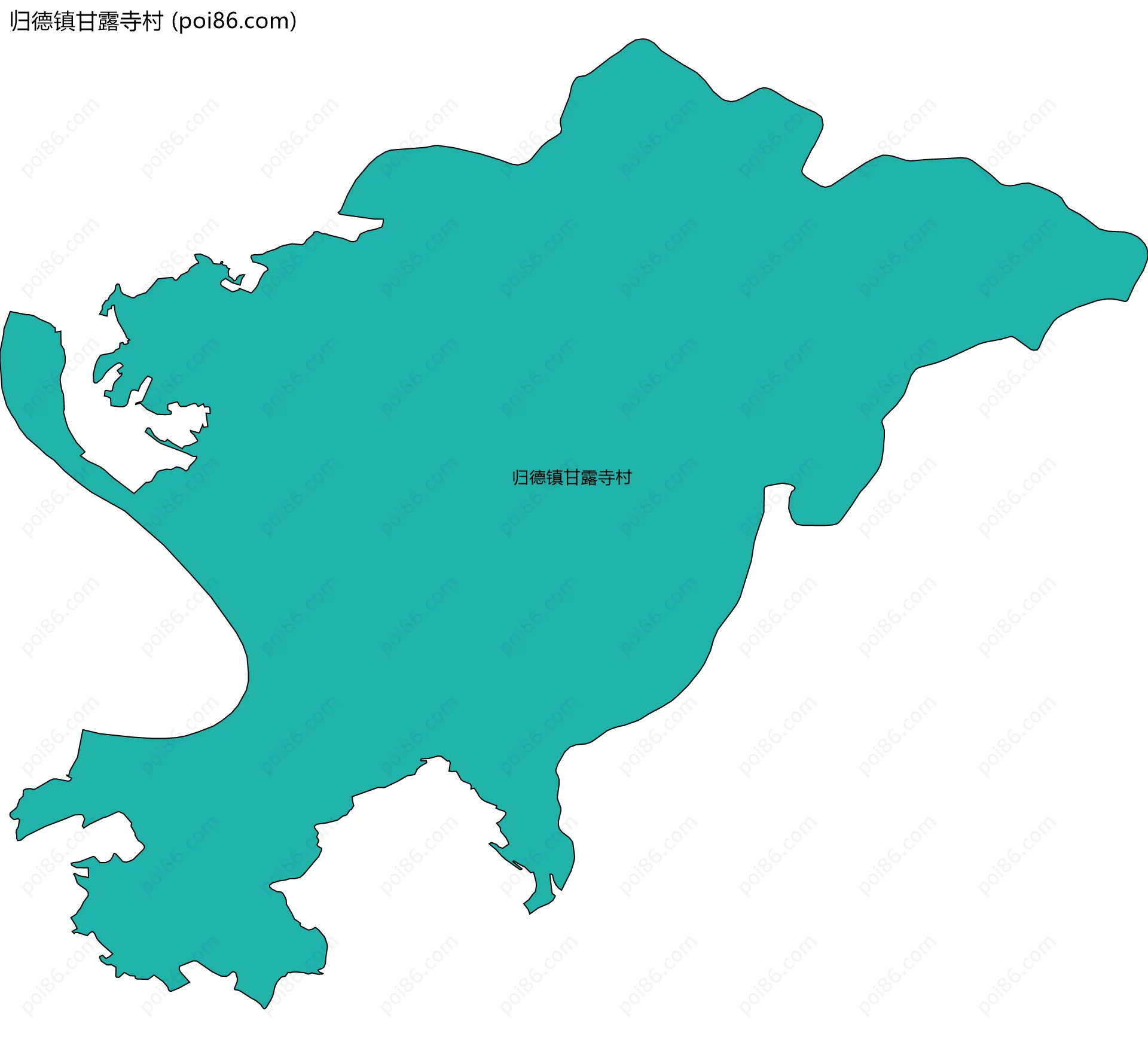 归德镇甘露寺村边界地图