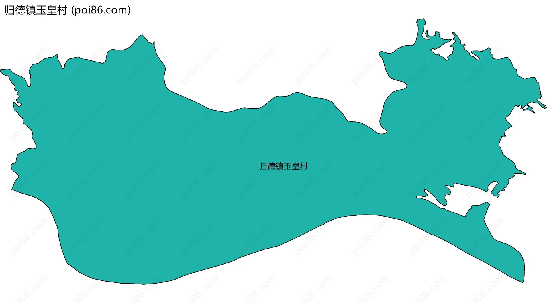 归德镇玉皇村边界地图
