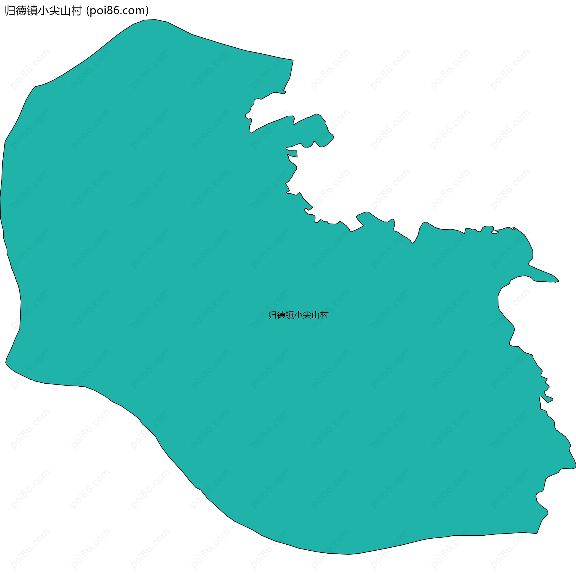 归德镇小尖山村边界地图