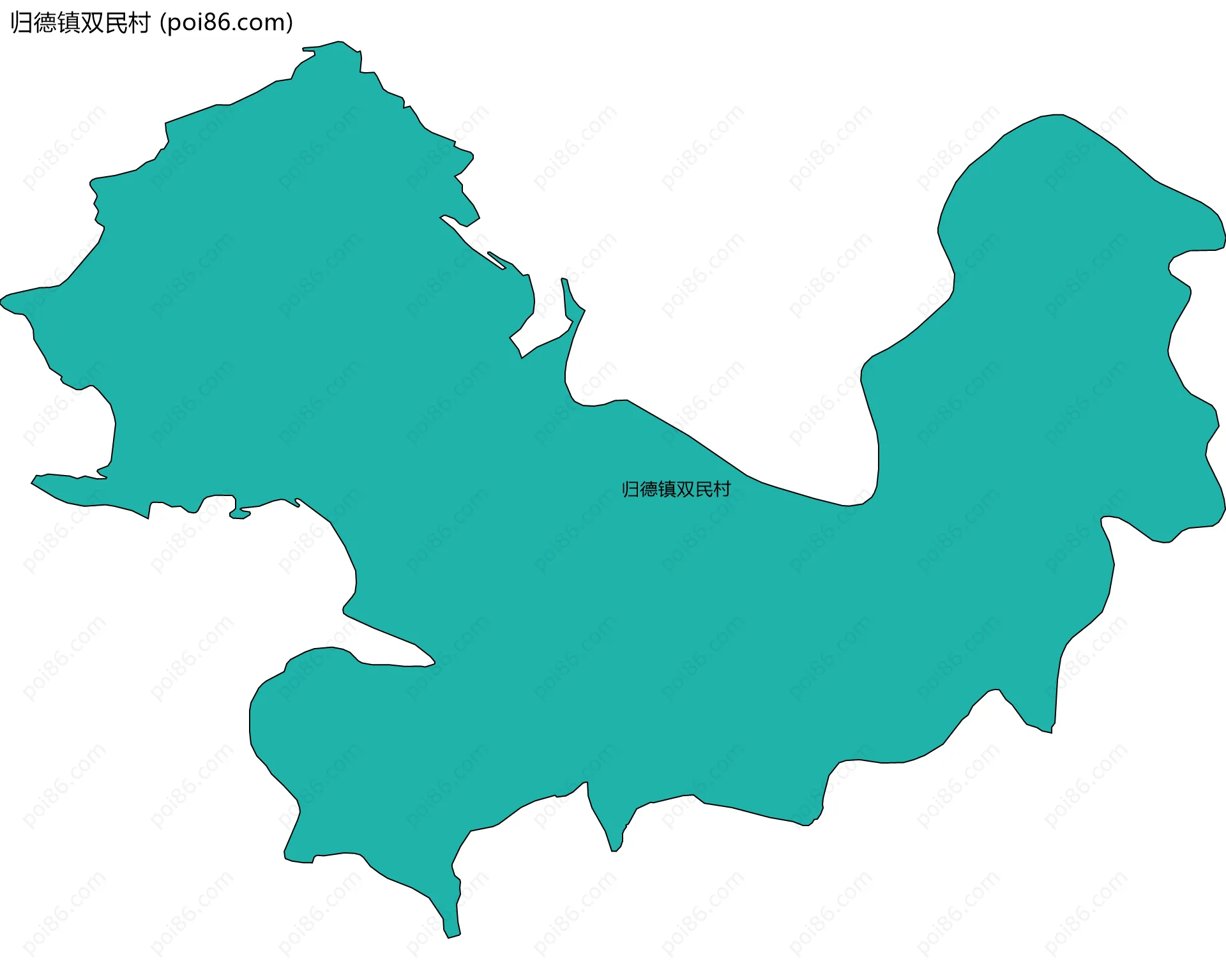 归德镇双民村边界地图