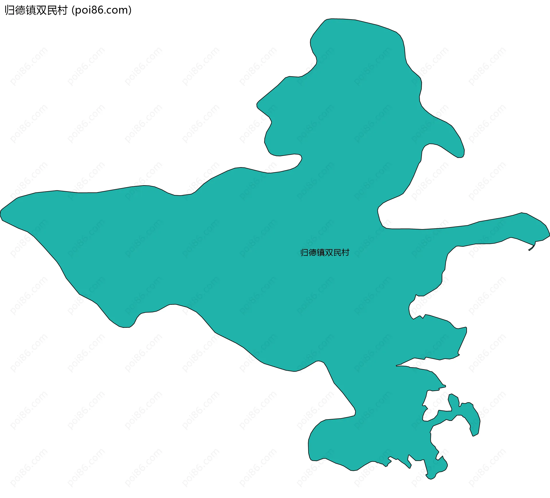 归德镇双民村边界地图