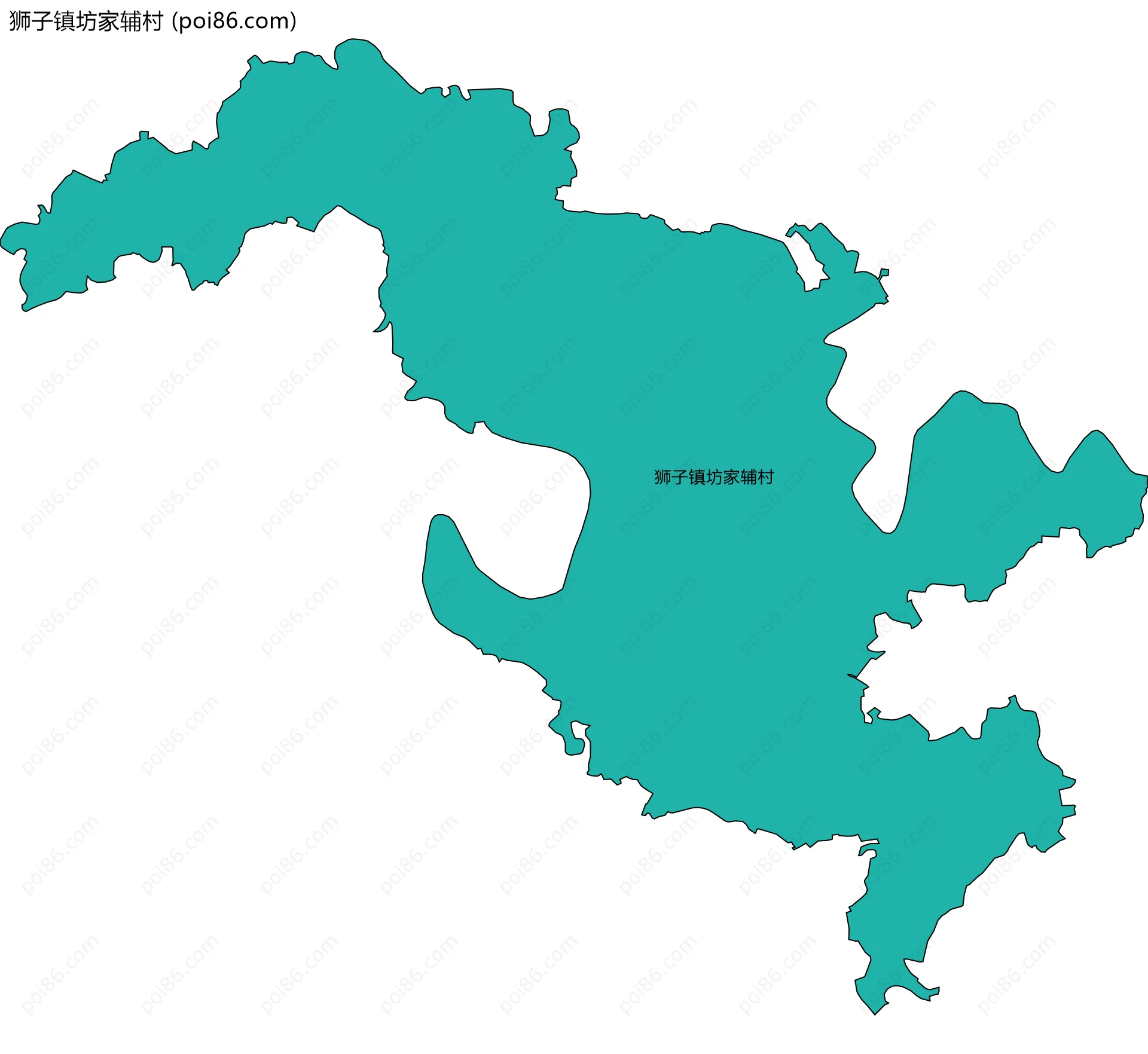 狮子镇坊家辅村边界地图