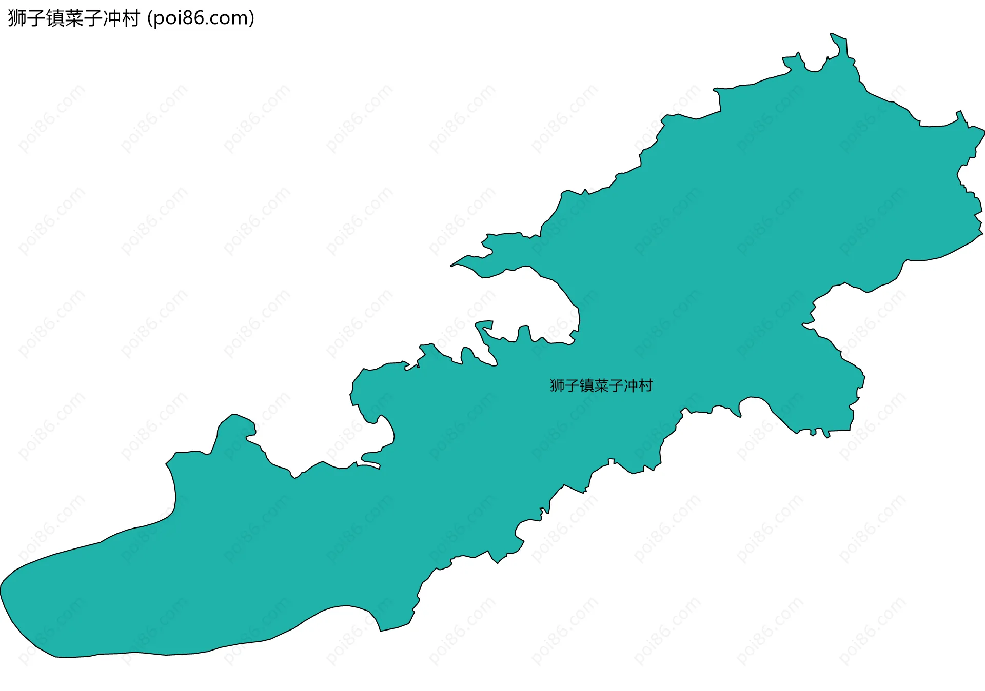 狮子镇菜子冲村边界地图