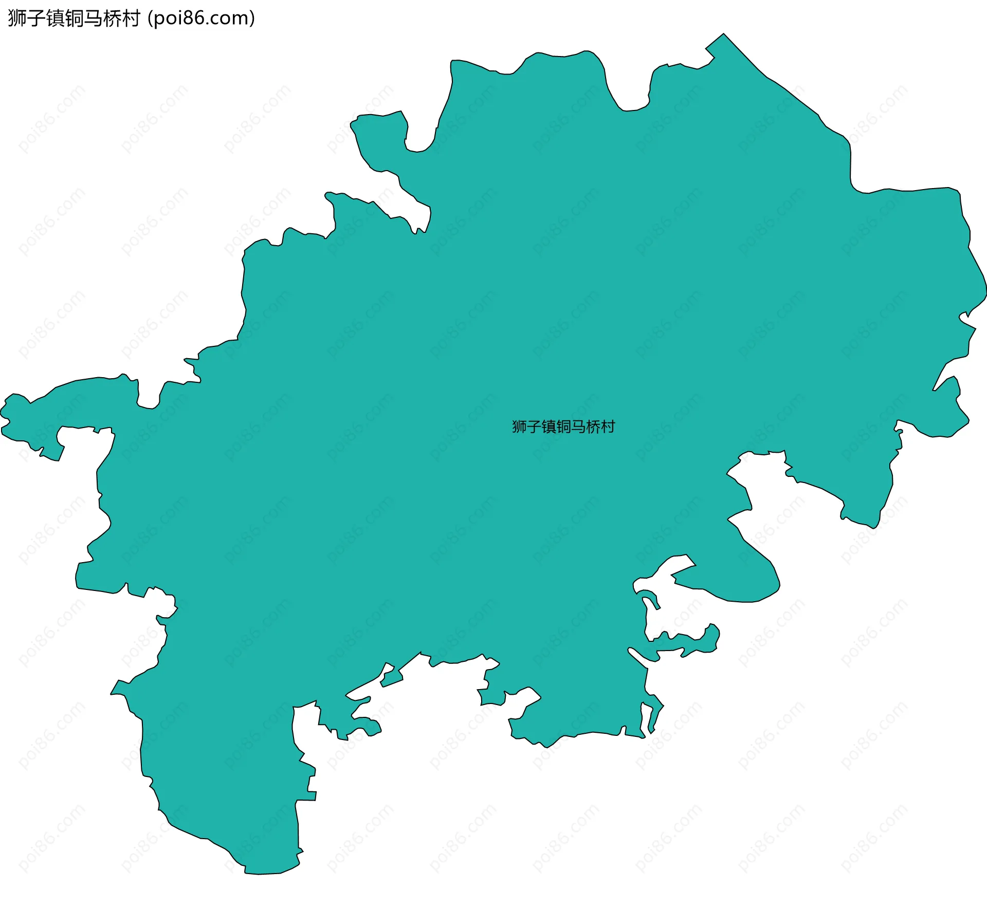 狮子镇铜马桥村边界地图