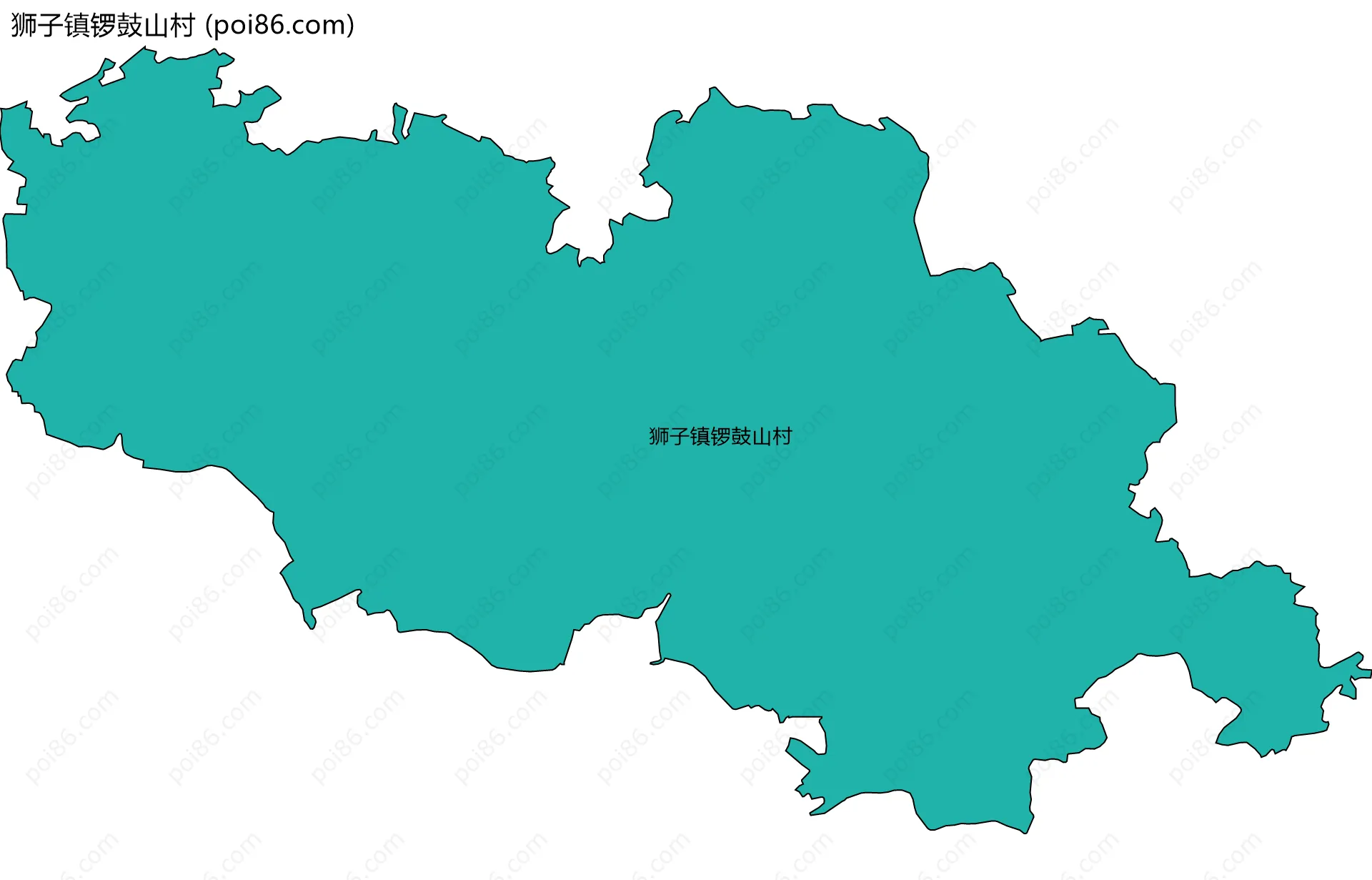 狮子镇锣鼓山村边界地图
