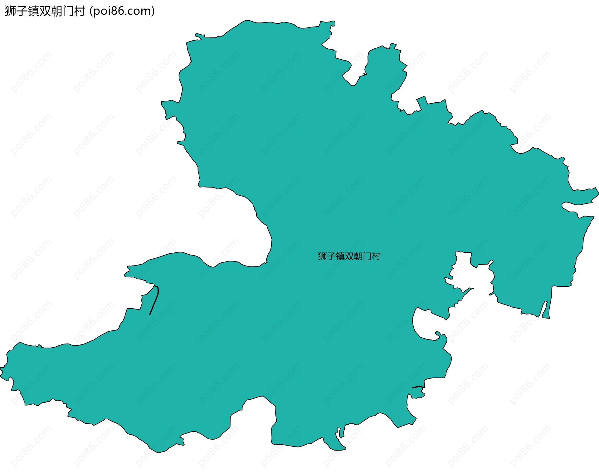 狮子镇双朝门村边界地图
