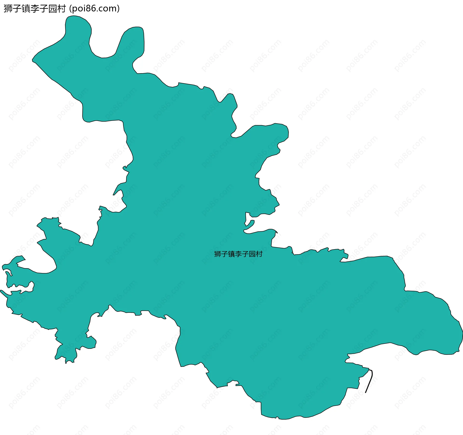 狮子镇李子园村边界地图
