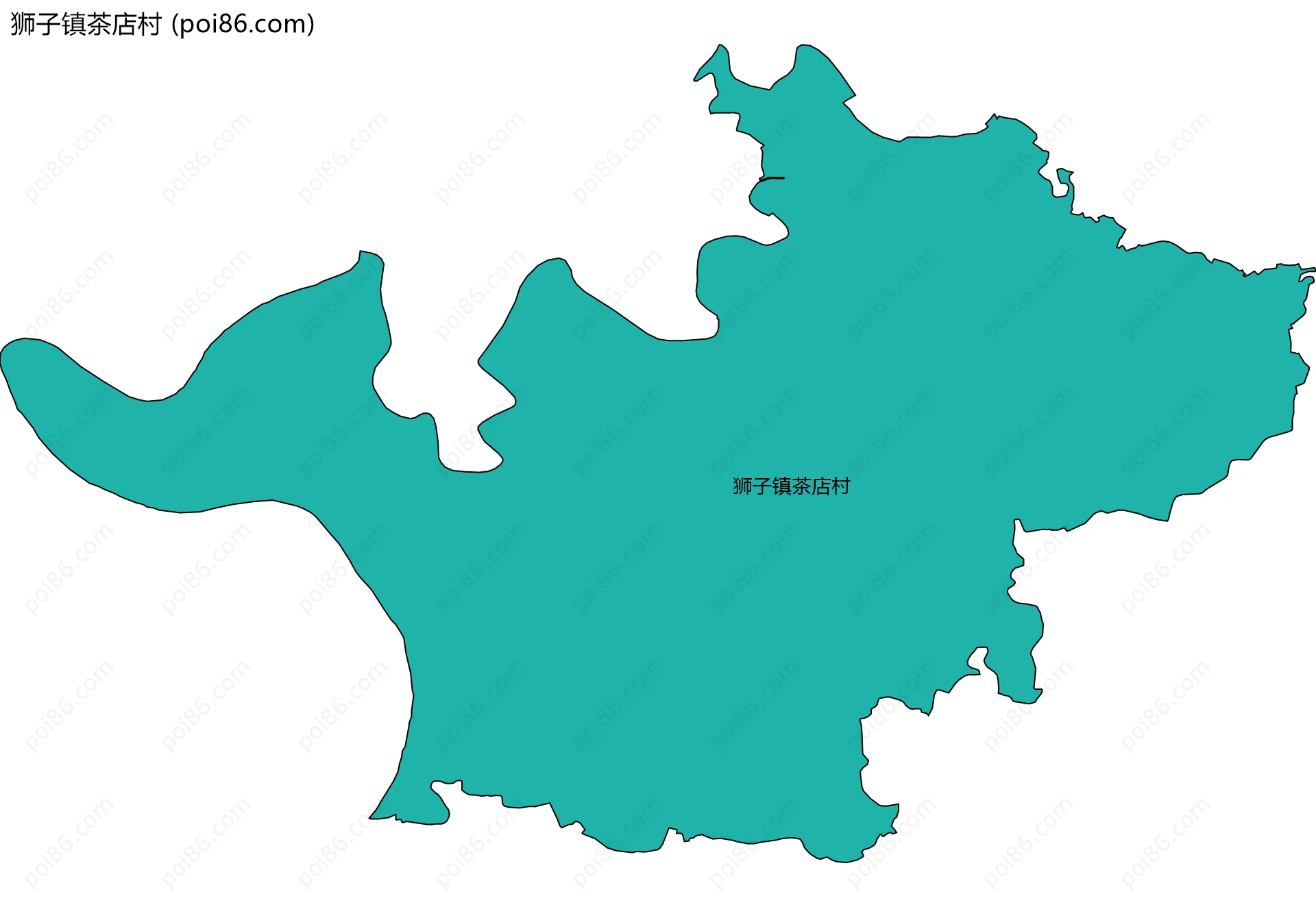 狮子镇茶店村边界地图