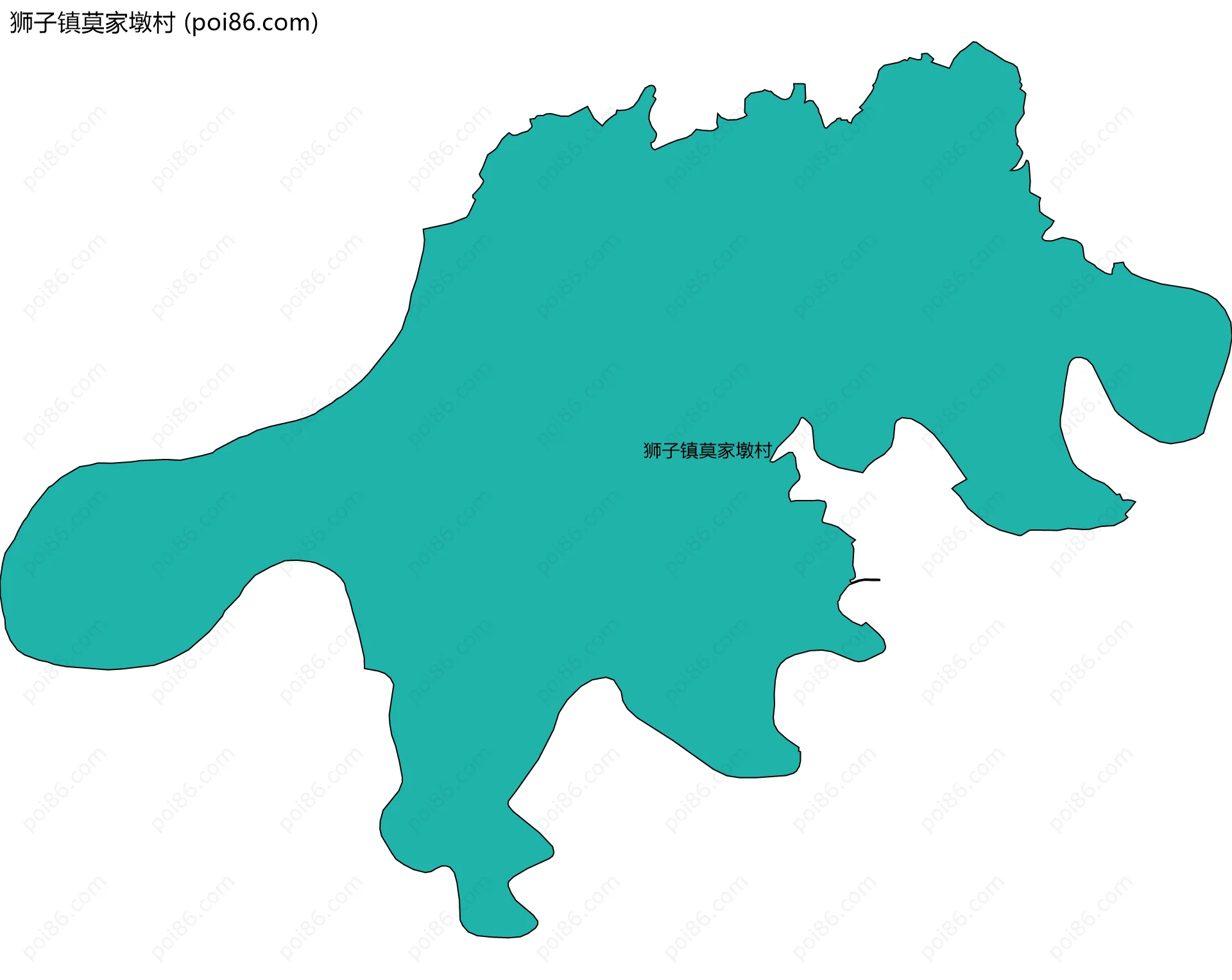 狮子镇莫家墩村边界地图