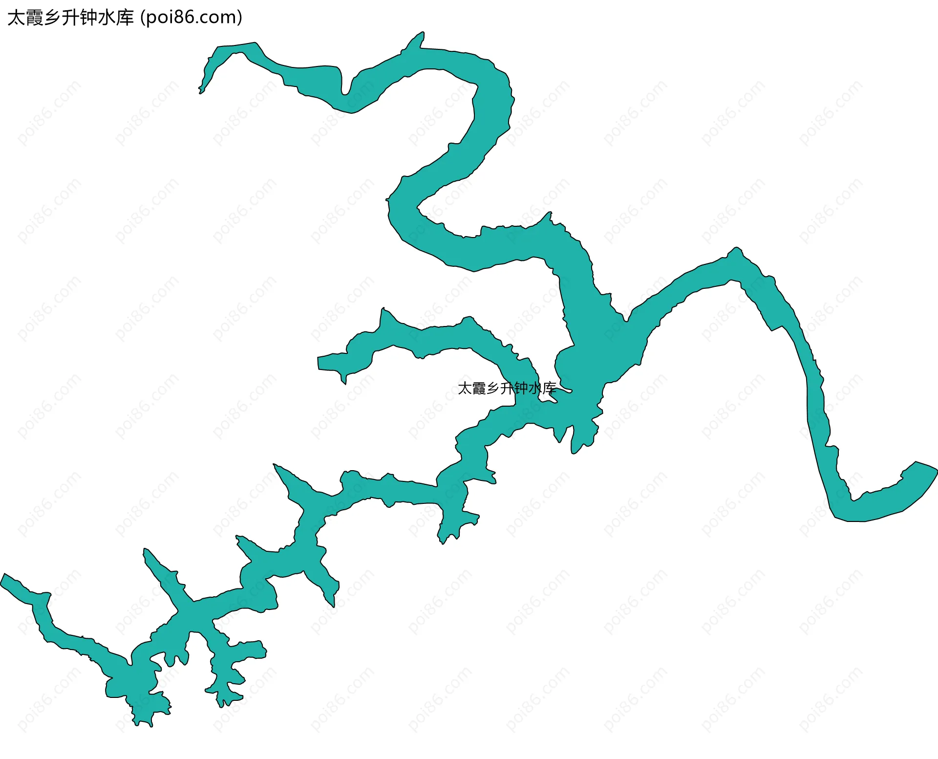 太霞乡升钟水库边界地图