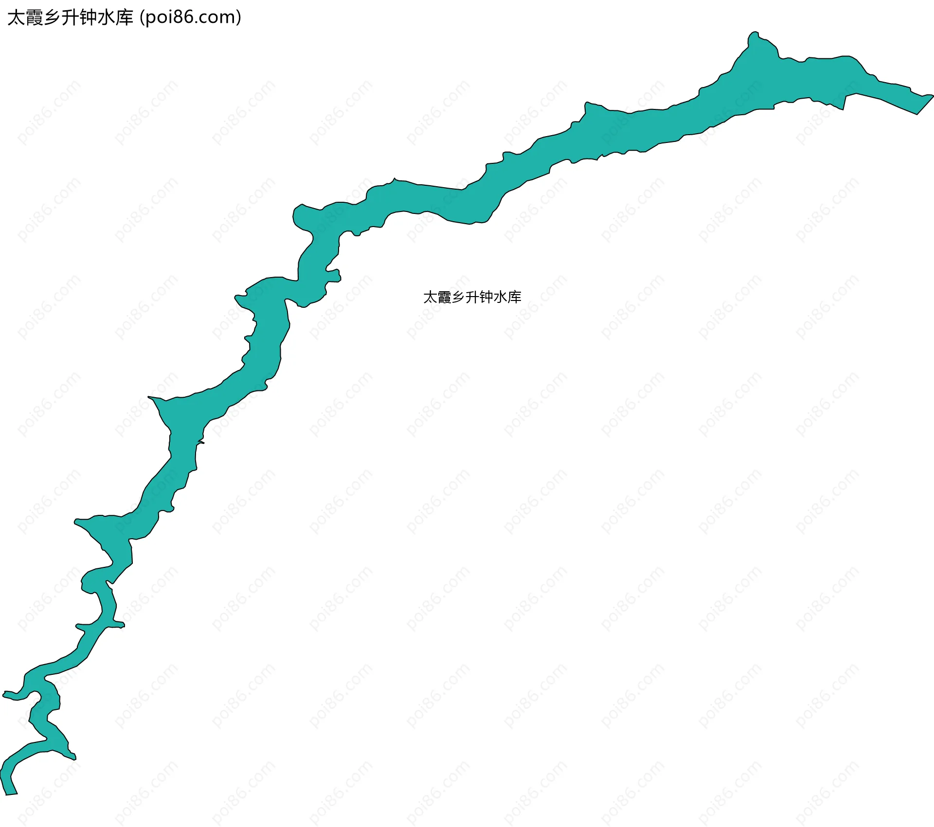 太霞乡升钟水库边界地图