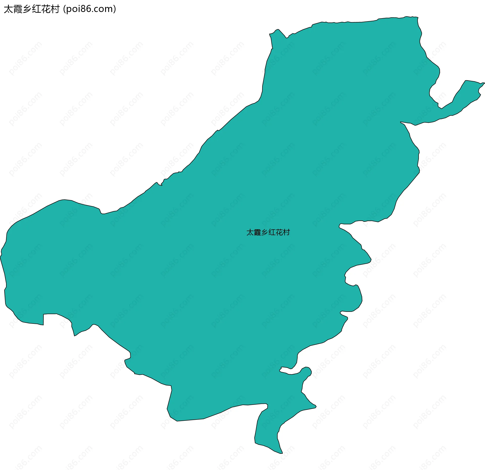 太霞乡红花村边界地图