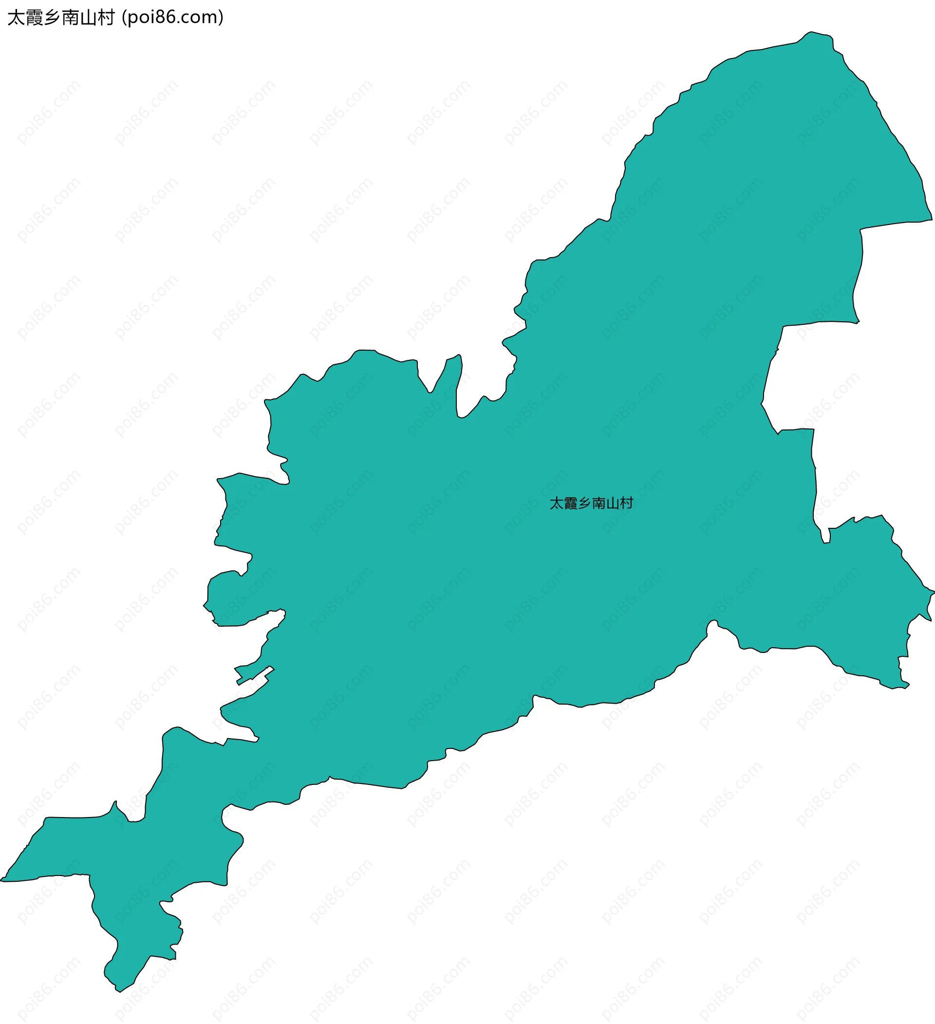 太霞乡南山村边界地图