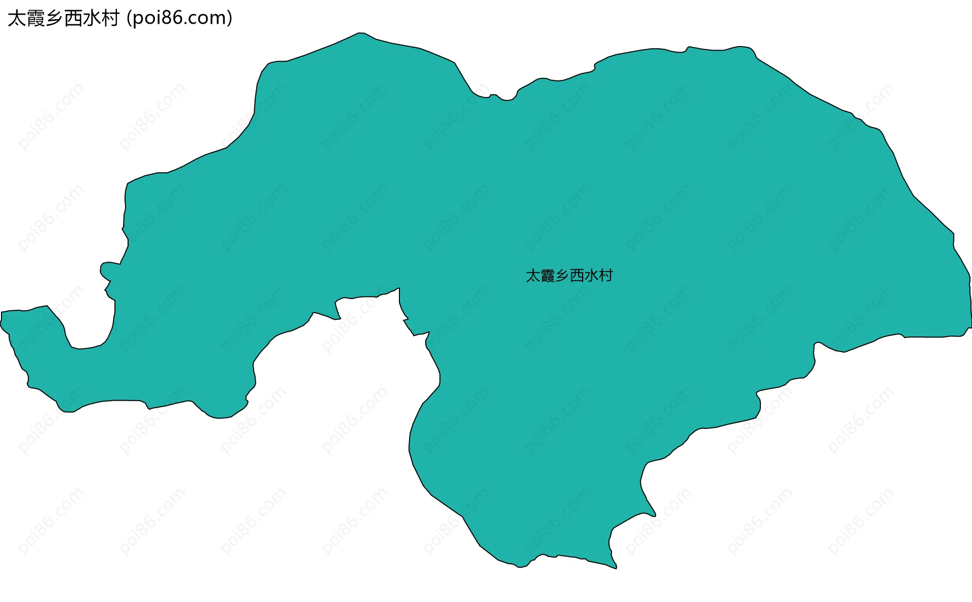 太霞乡西水村边界地图