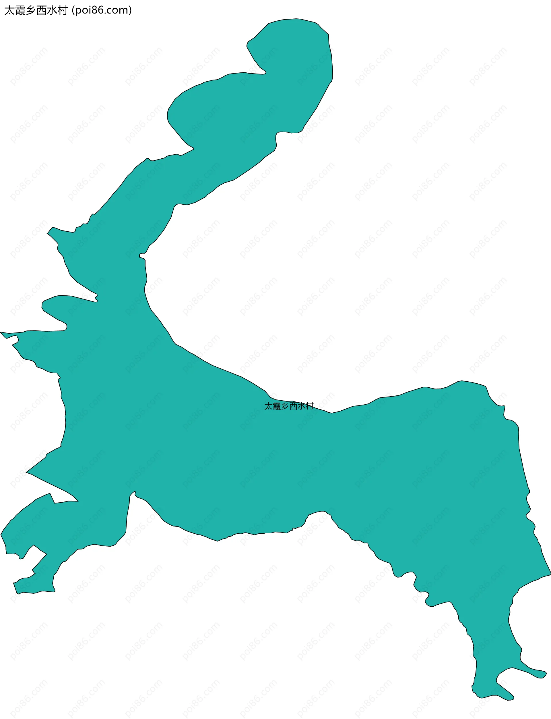 太霞乡西水村边界地图