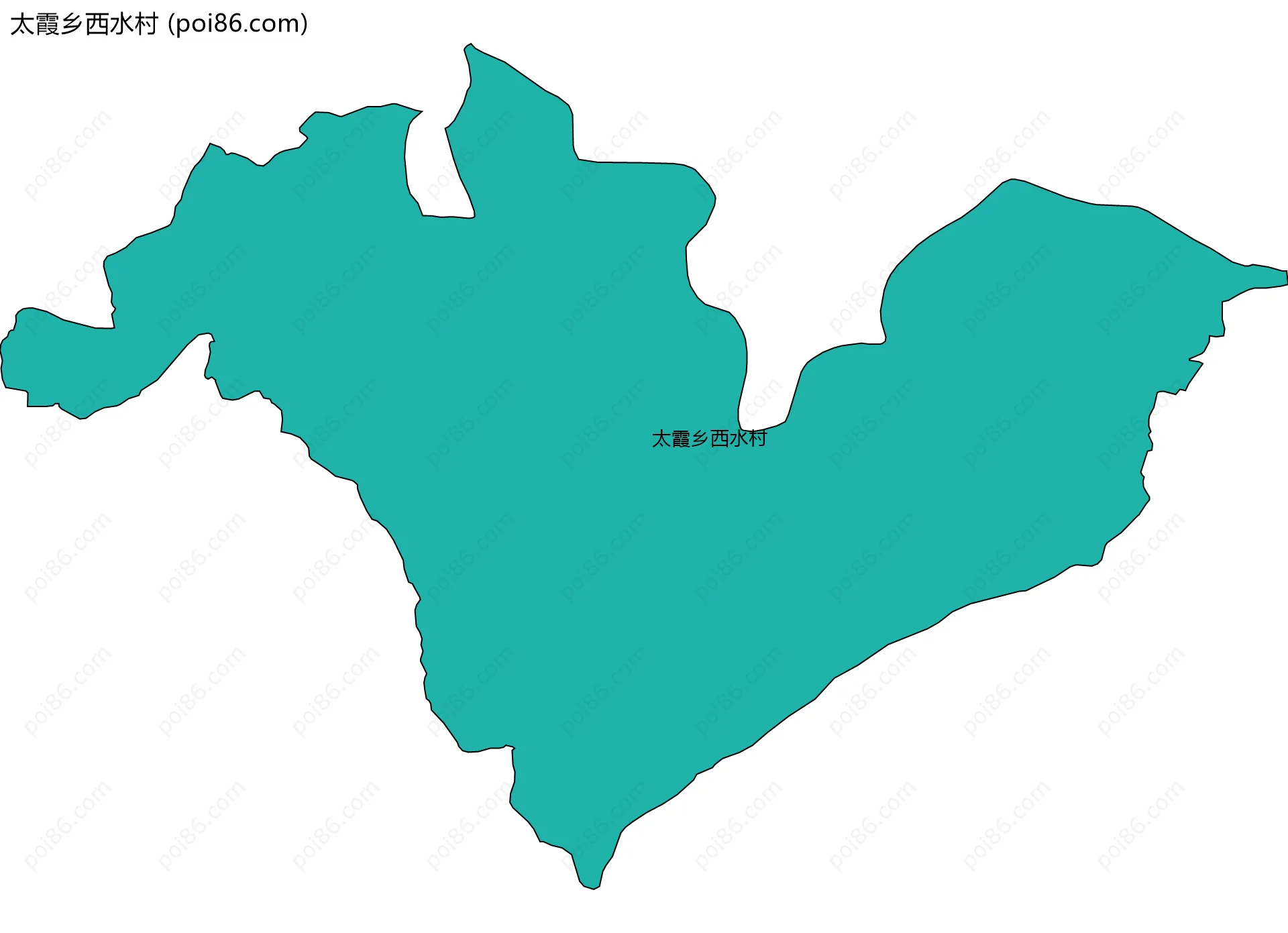 太霞乡西水村边界地图