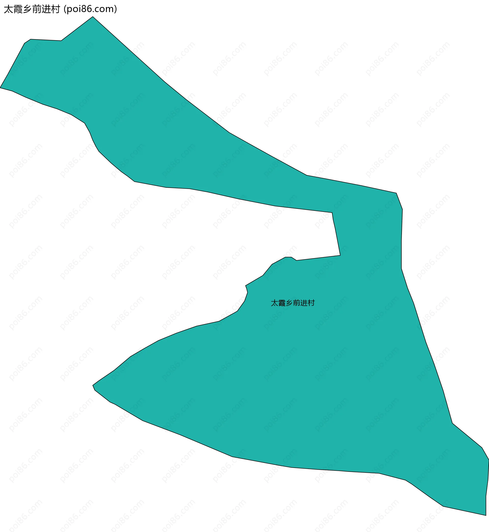 太霞乡前进村边界地图