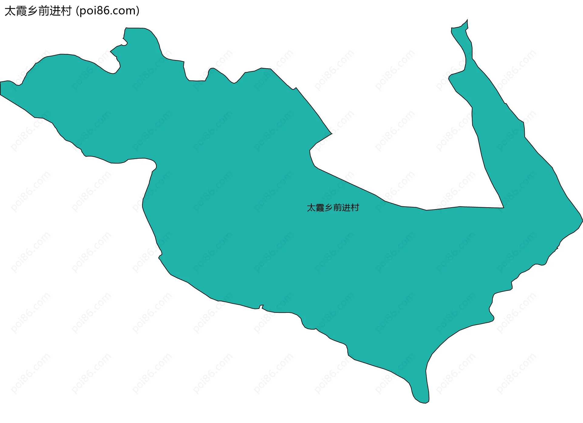太霞乡前进村边界地图