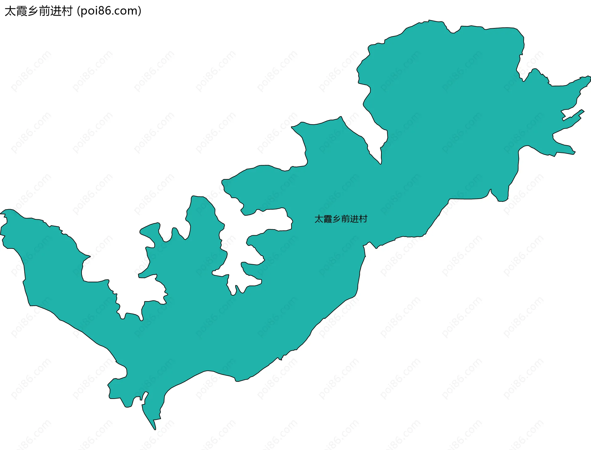 太霞乡前进村边界地图