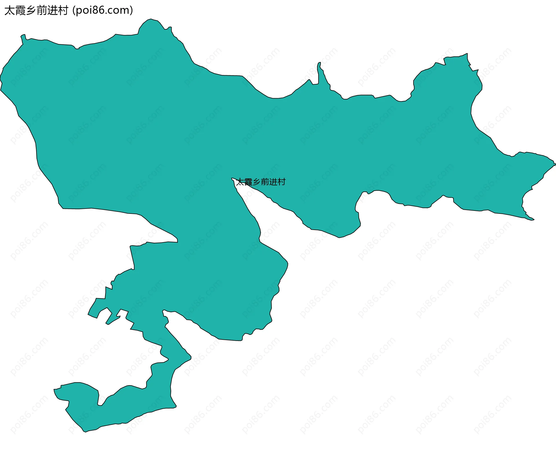 太霞乡前进村边界地图