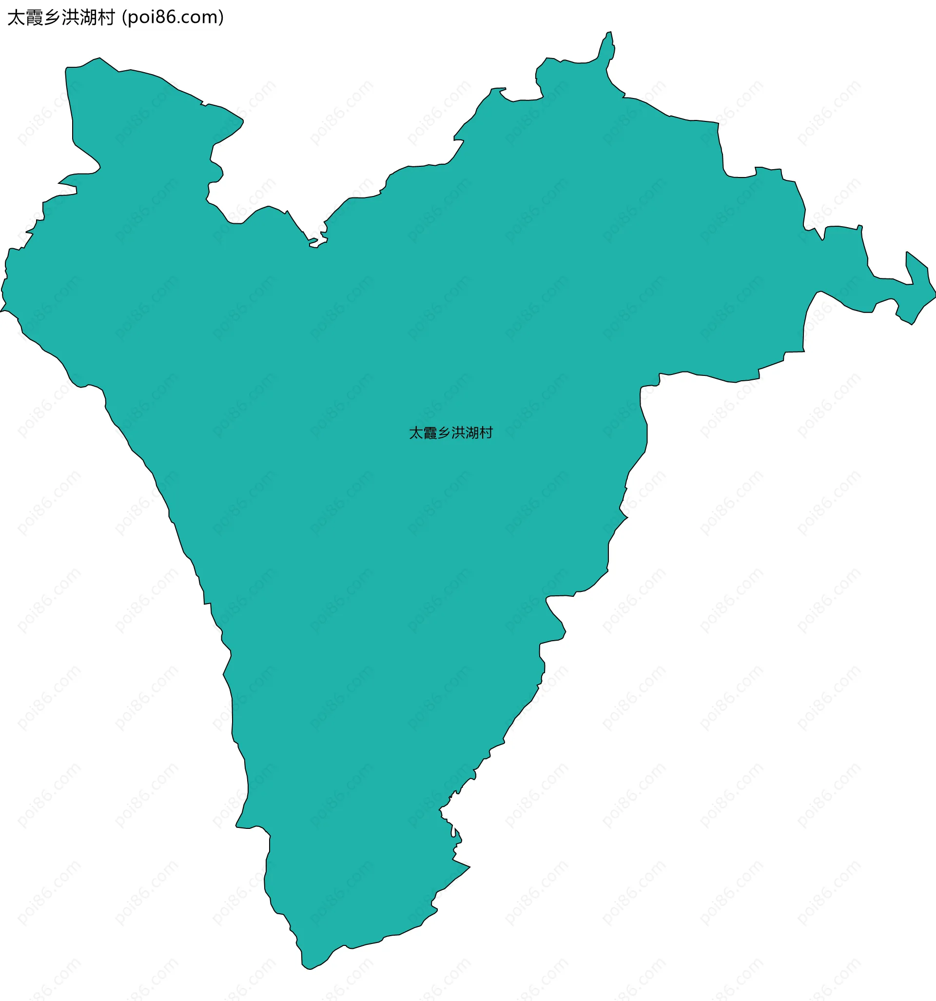 太霞乡洪湖村边界地图
