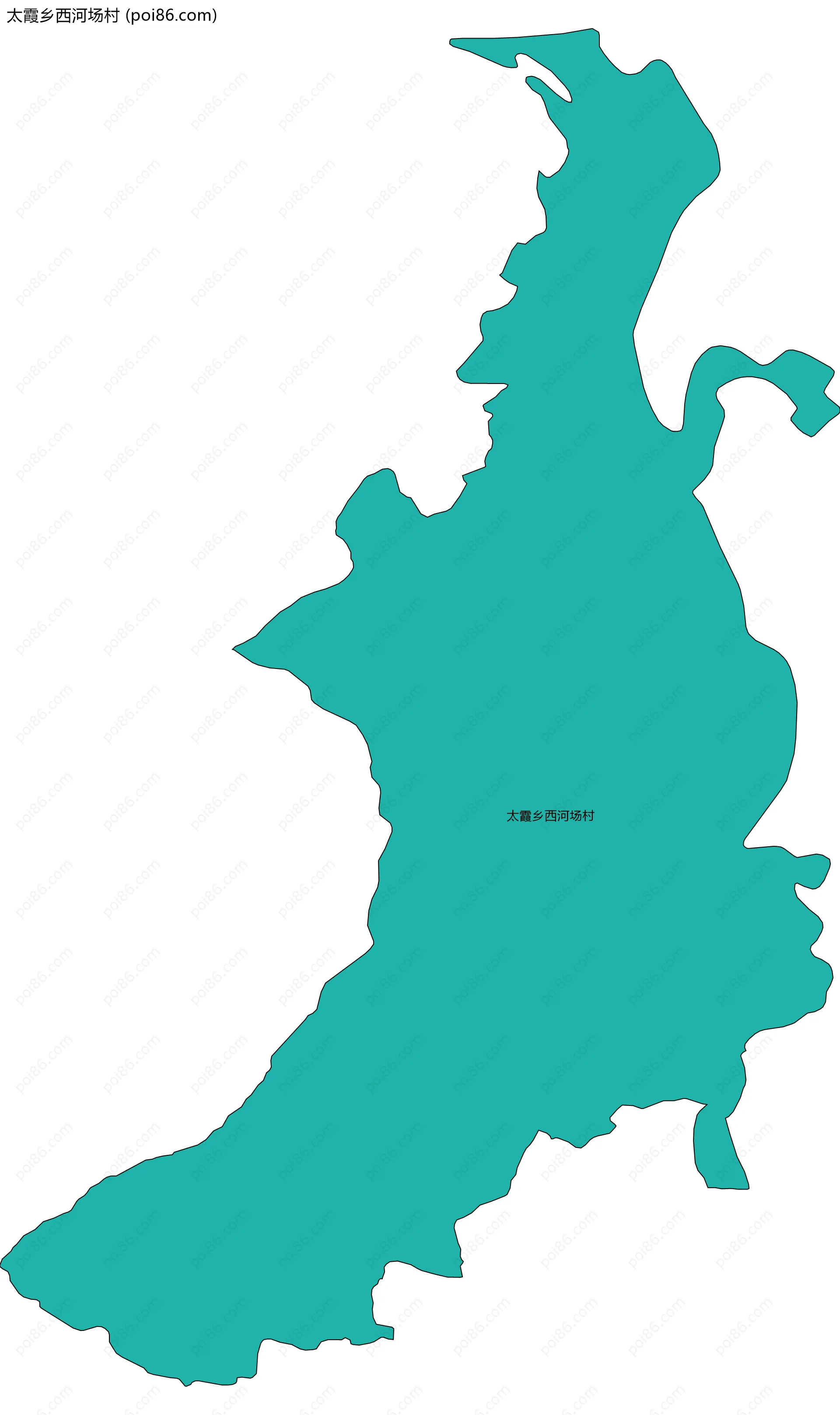 太霞乡西河场村边界地图