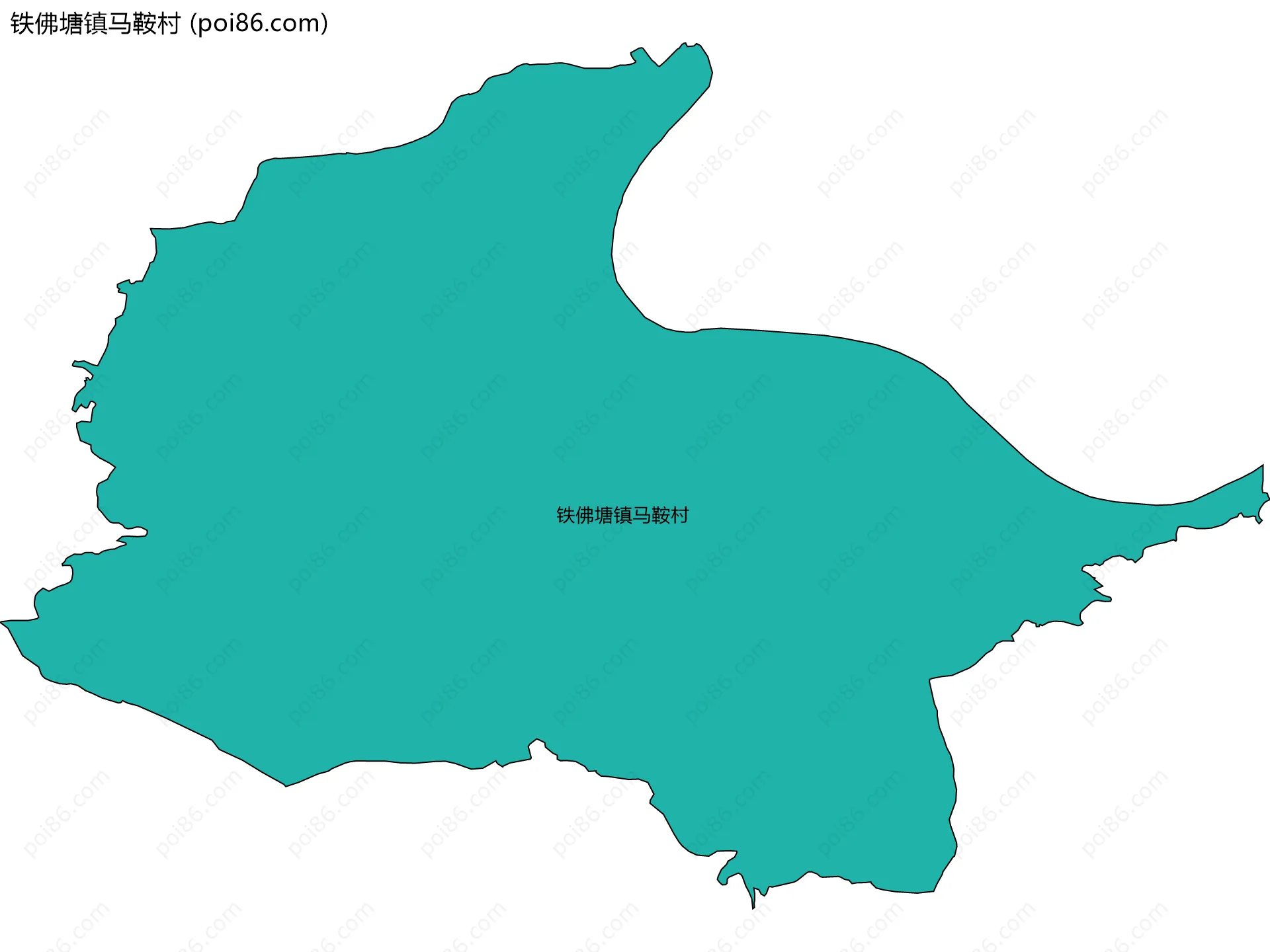 铁佛塘镇马鞍村边界地图