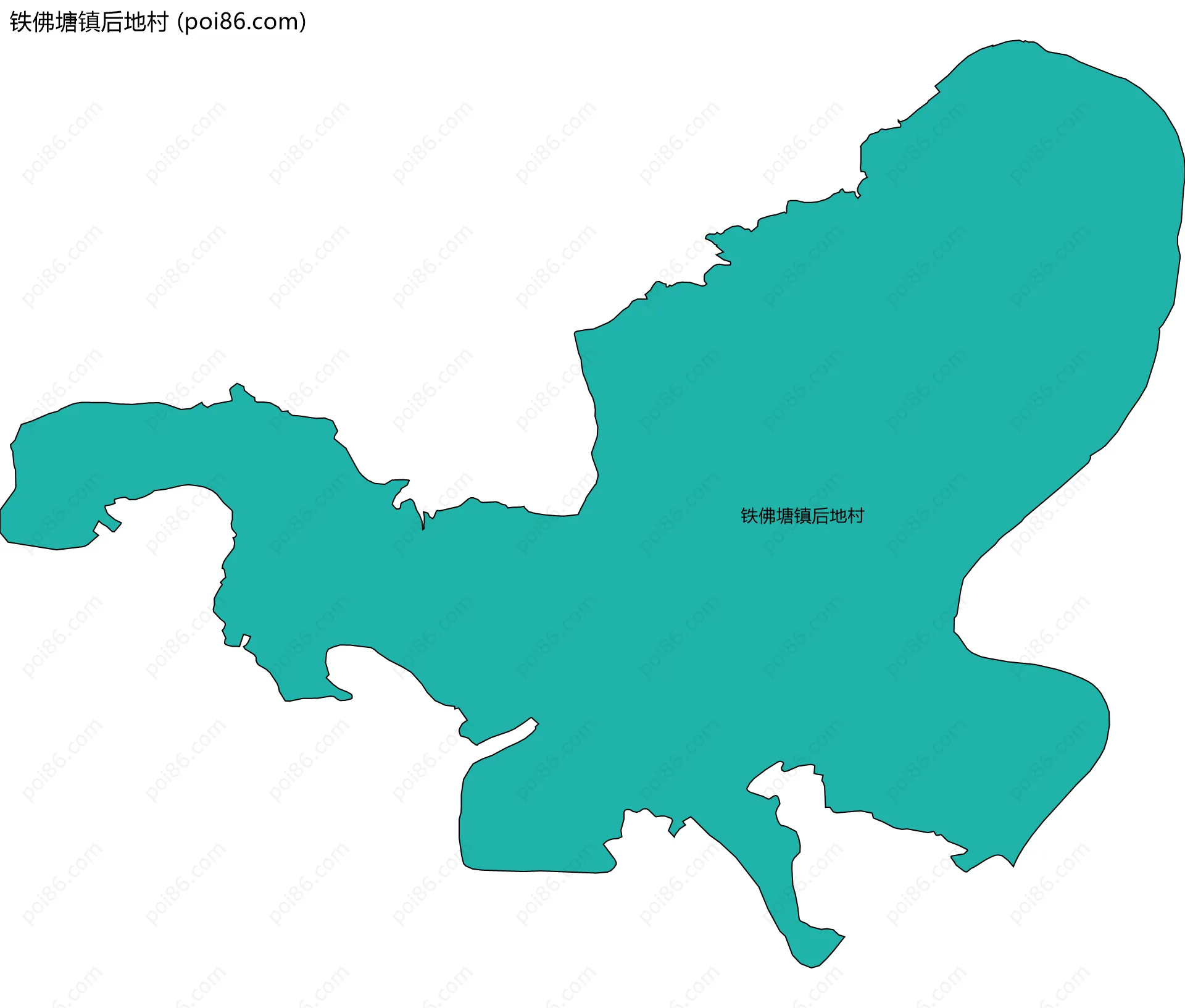 铁佛塘镇后地村边界地图