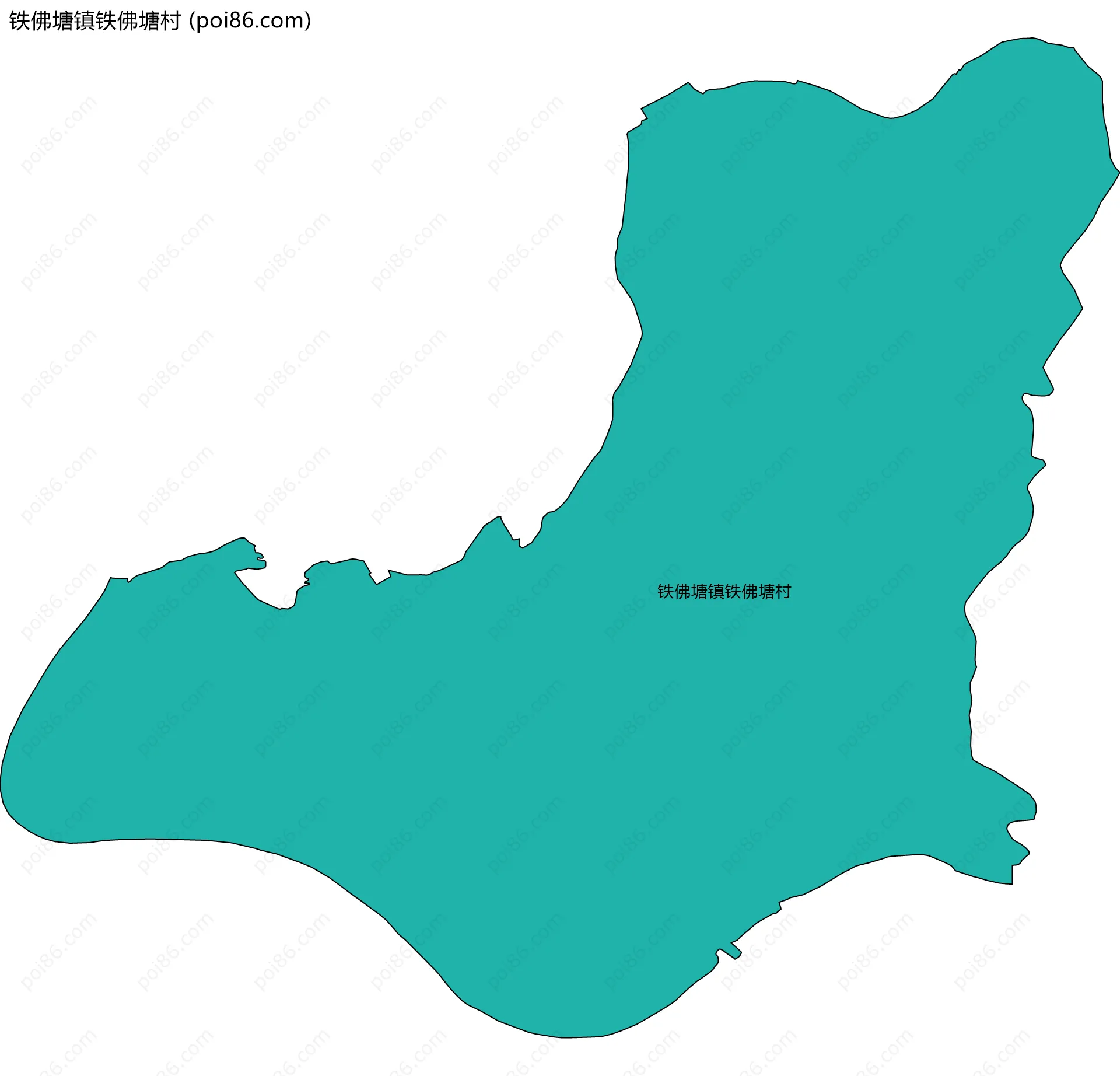 铁佛塘镇铁佛塘村边界地图