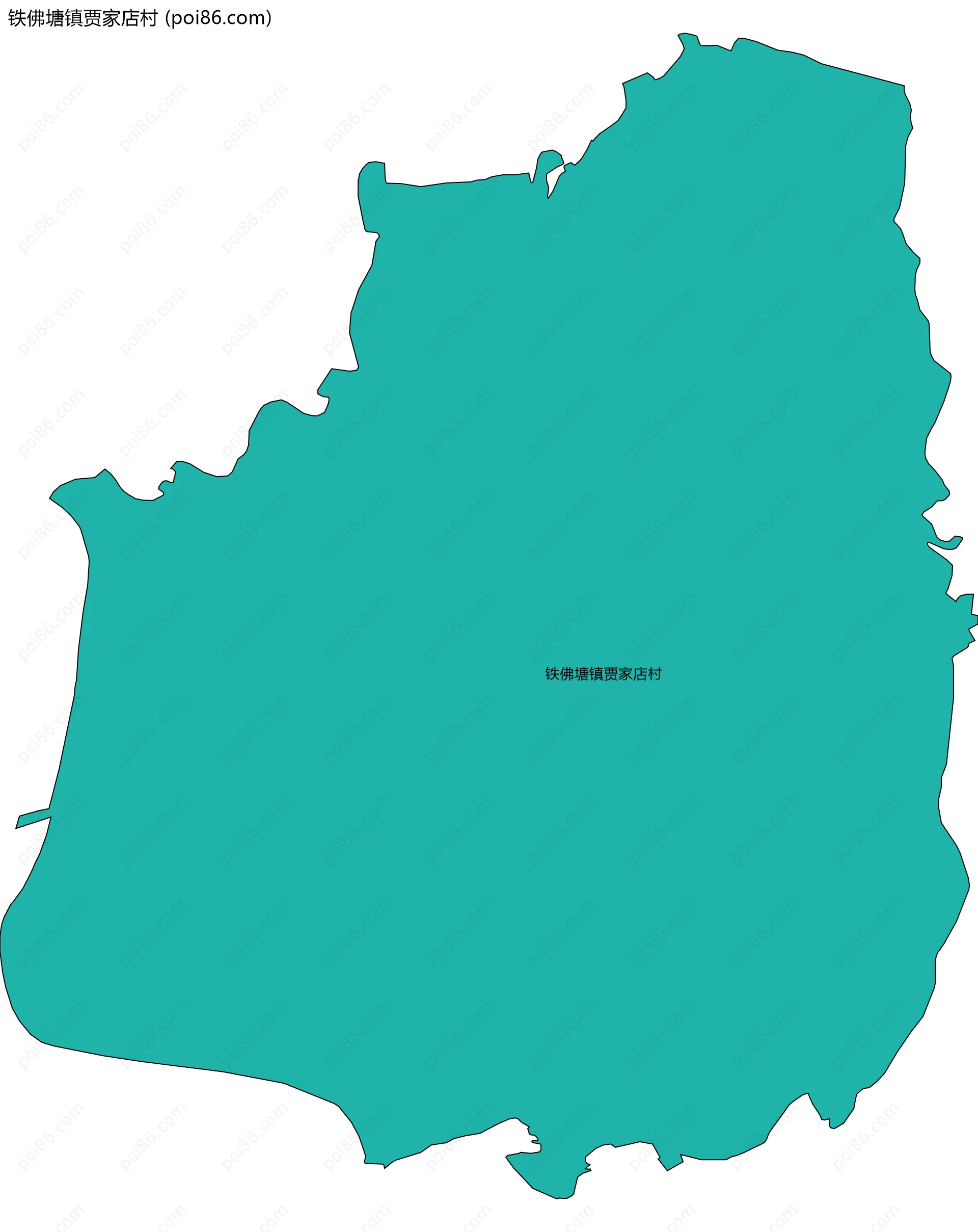 铁佛塘镇贾家店村边界地图