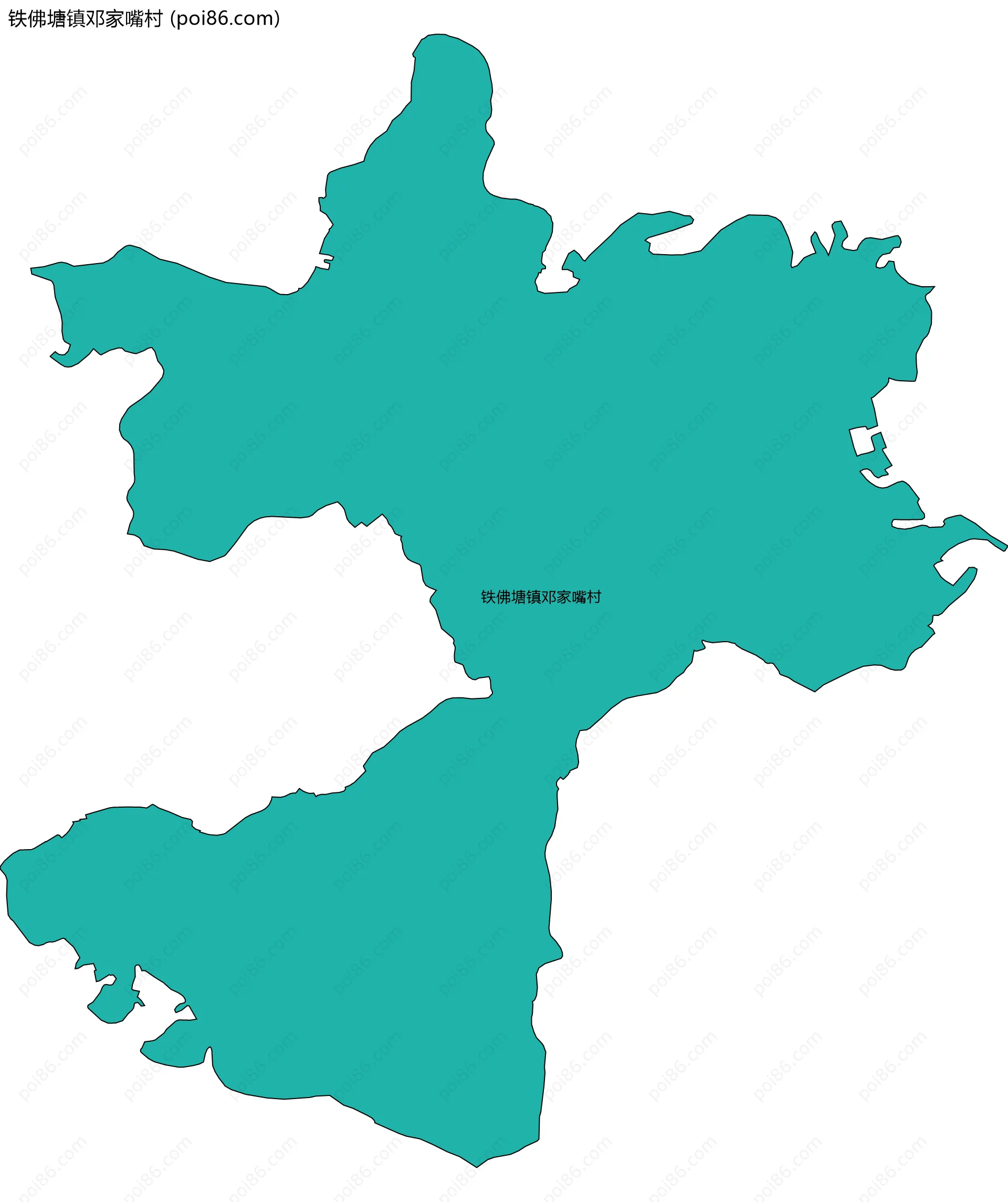 铁佛塘镇邓家嘴村边界地图
