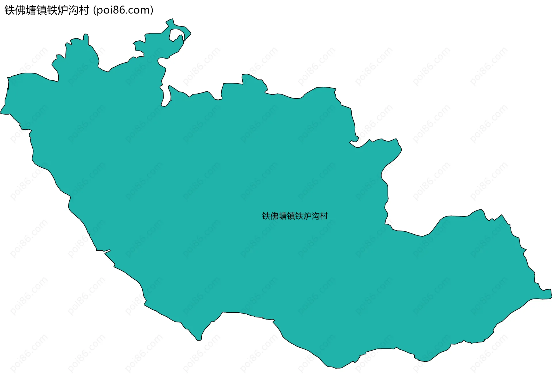 铁佛塘镇铁炉沟村边界地图