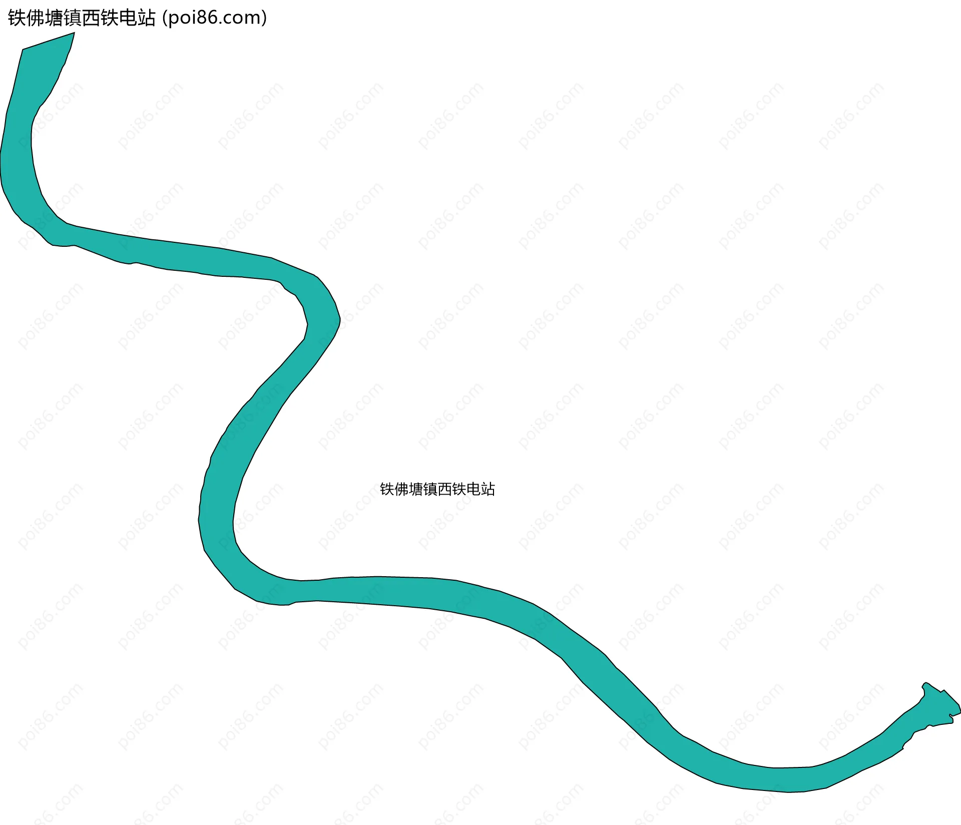 铁佛塘镇西铁电站边界地图