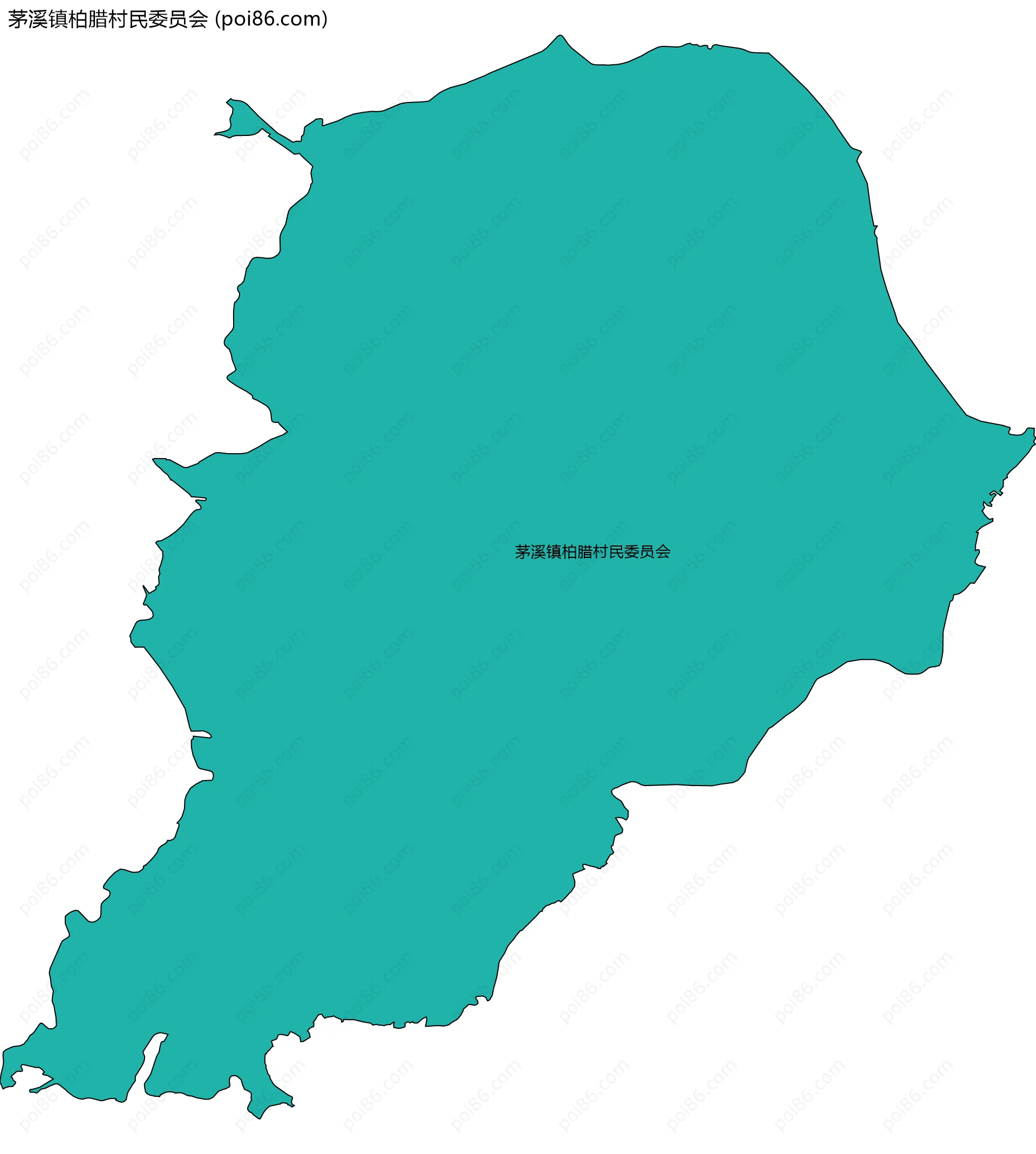 茅溪镇柏腊村民委员会边界地图