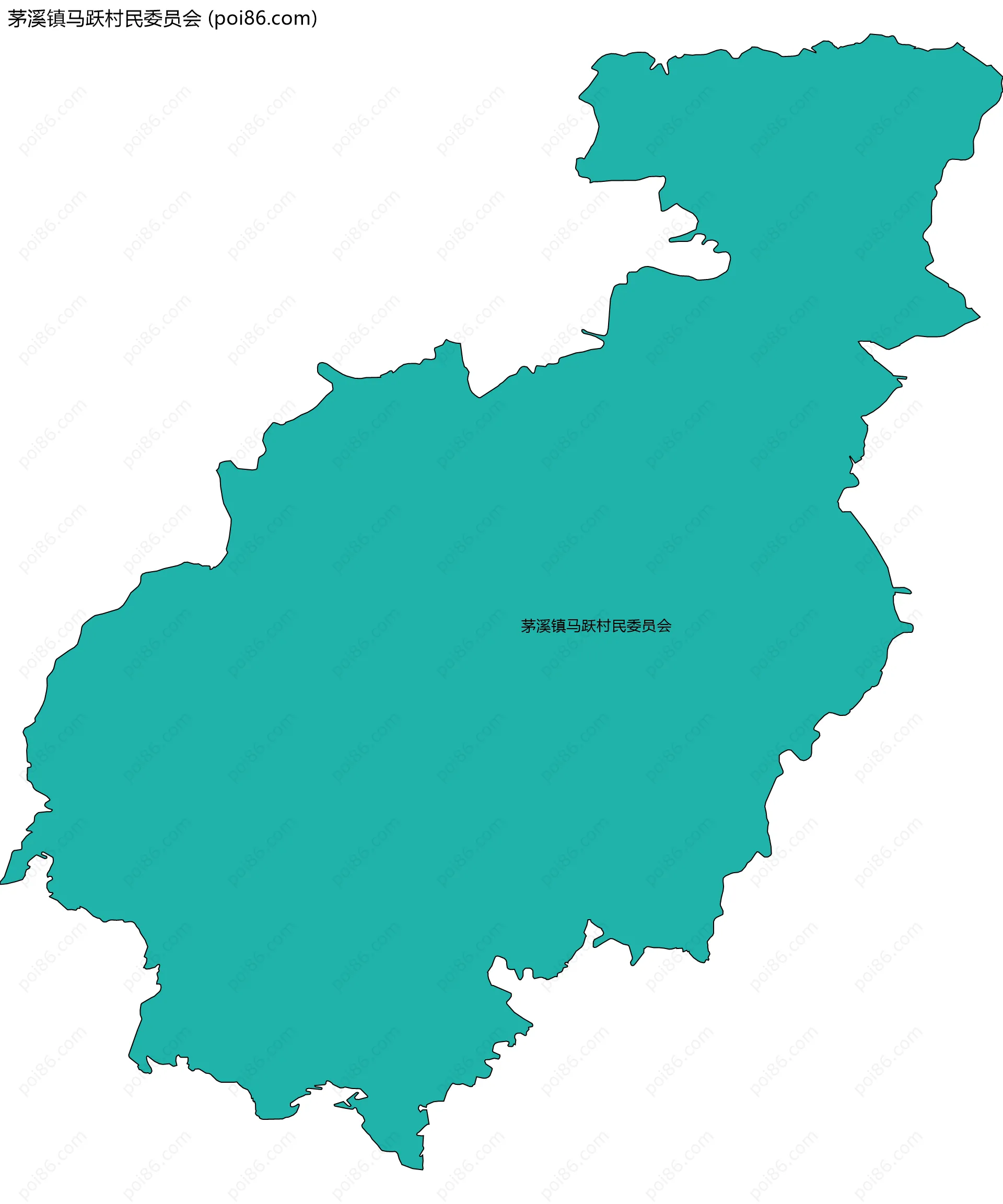 茅溪镇马跃村民委员会边界地图