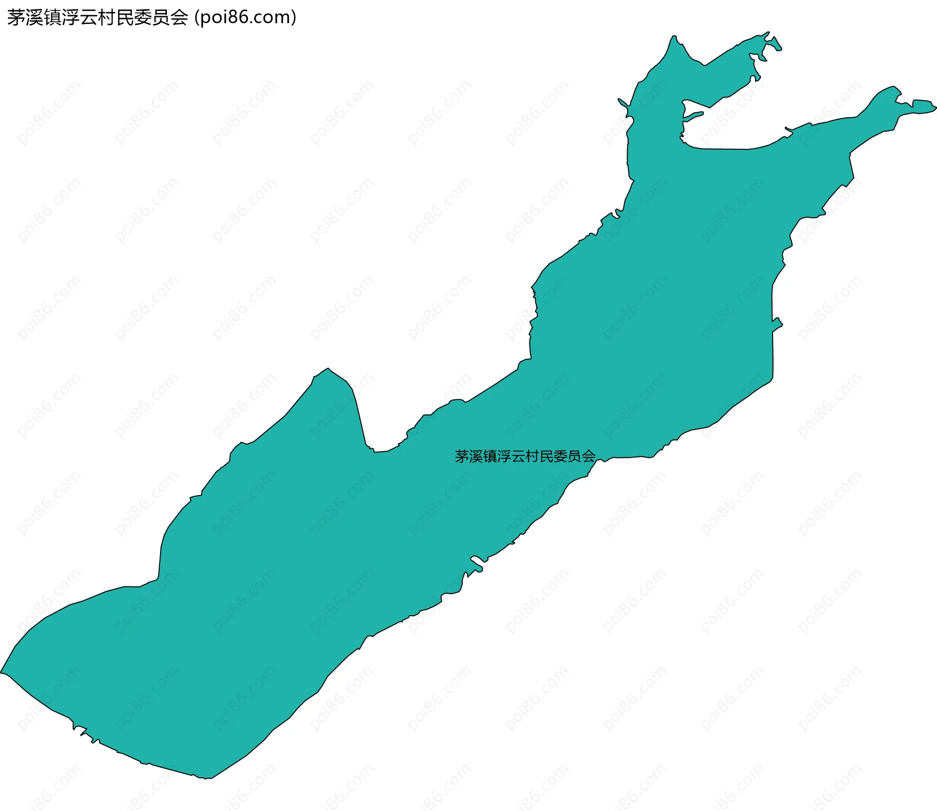 茅溪镇浮云村民委员会边界地图
