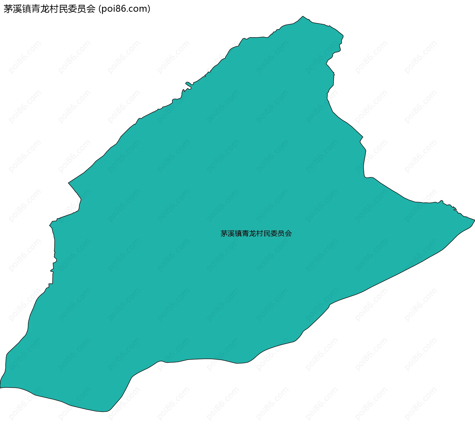 茅溪镇青龙村民委员会边界地图