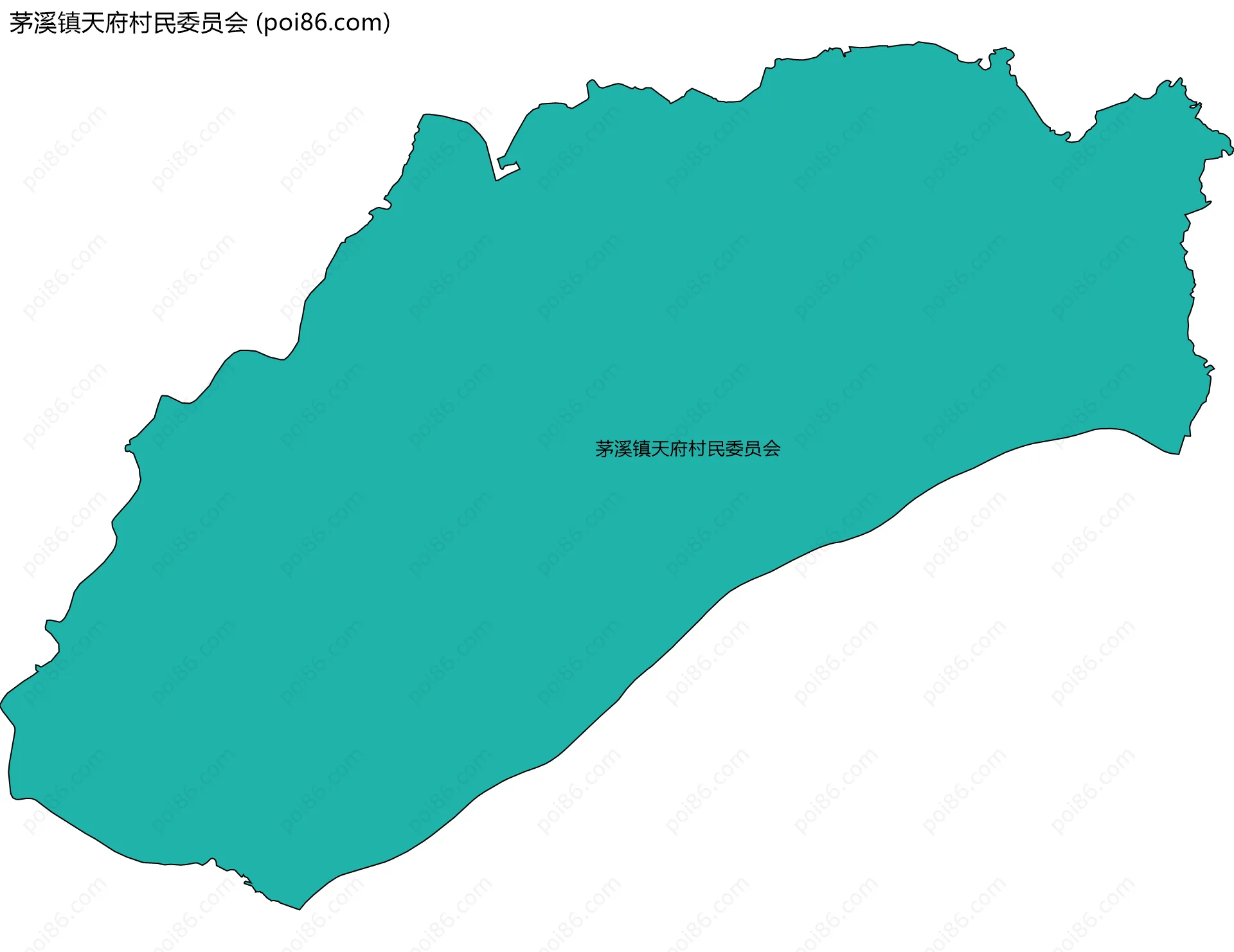 茅溪镇天府村民委员会边界地图
