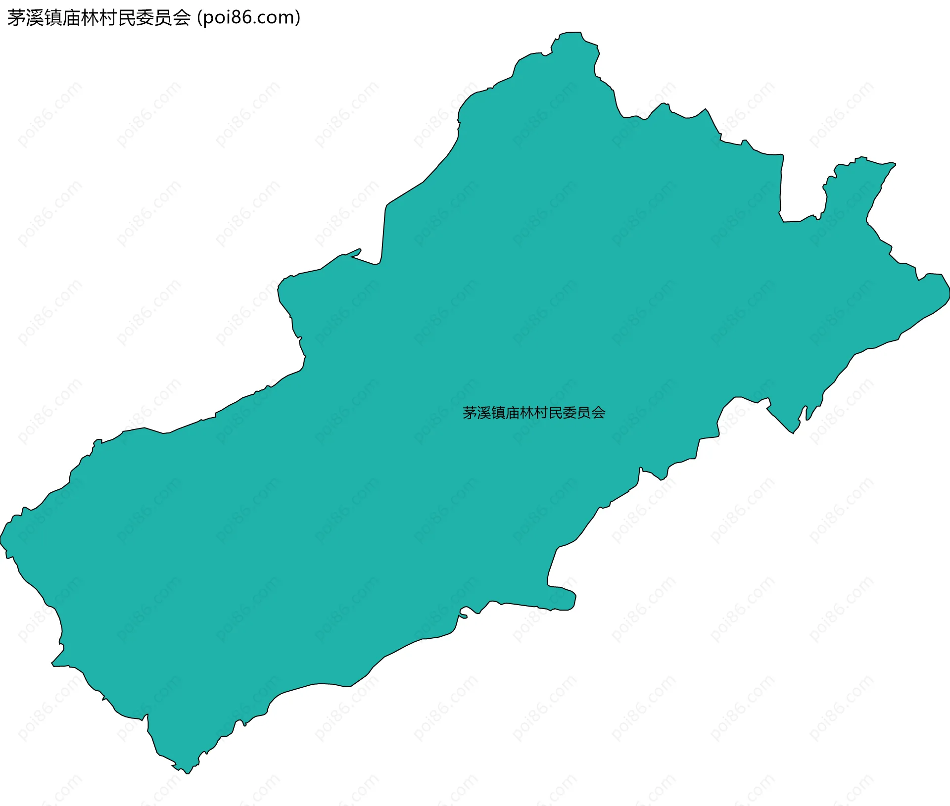 茅溪镇庙林村民委员会边界地图