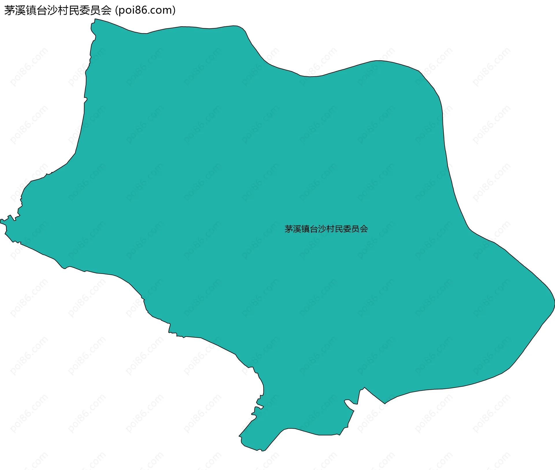 茅溪镇台沙村民委员会边界地图