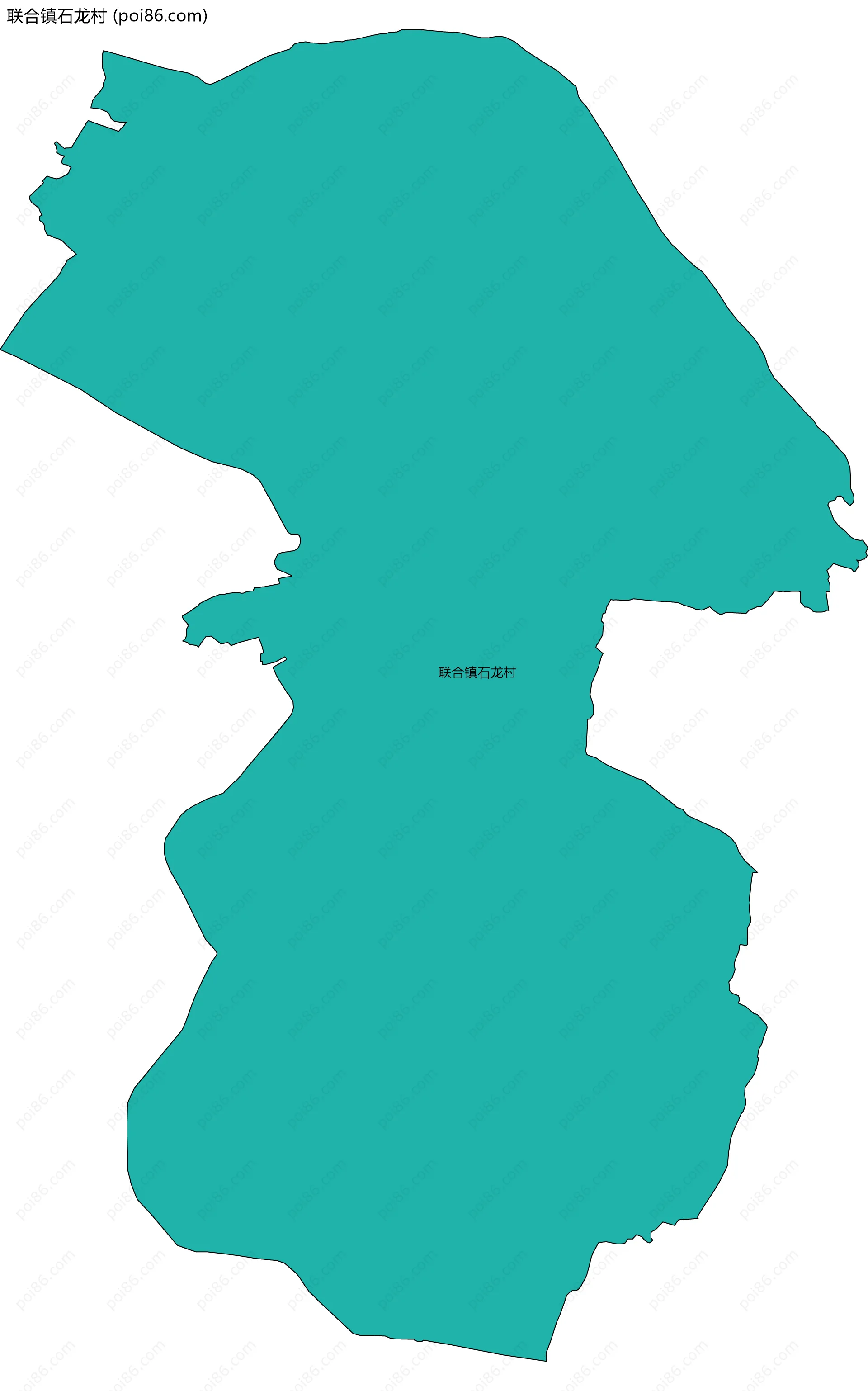 联合镇石龙村边界地图